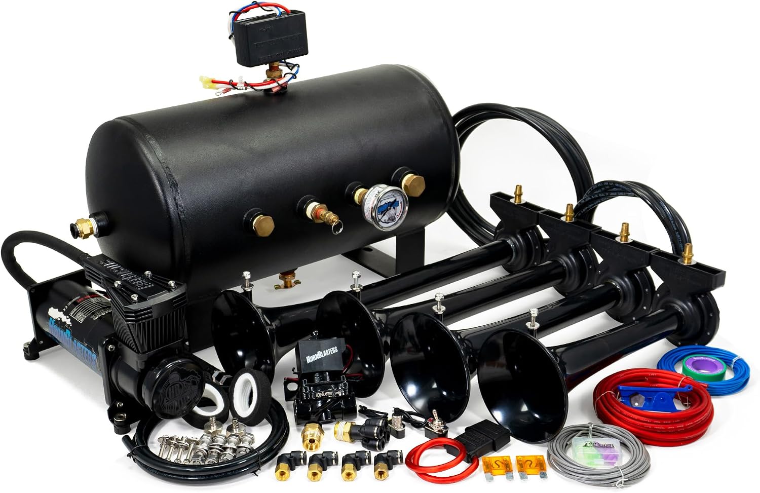Hornblasters Conductors Special 544K Nightmare Edition Train Horn Kit ,150PSI 5 gallon air system, USA Made Horn, 147.7 Actual dB