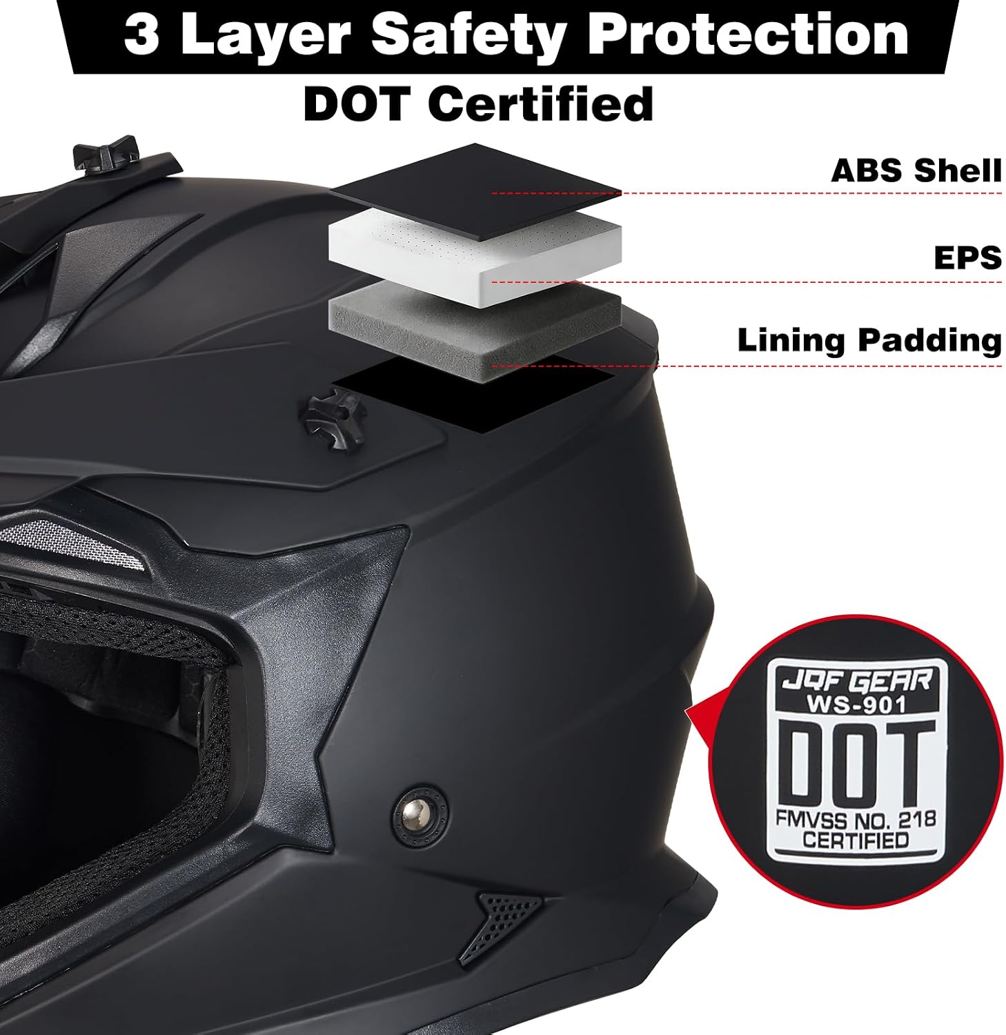 Adult Dirt Bike Helmet DOT Approved,WS901 Full Face Motocross Set | Includes Goggles Gloves,adjustable visor and washable liner for UTV MX Dirtbike ATV OffRoad