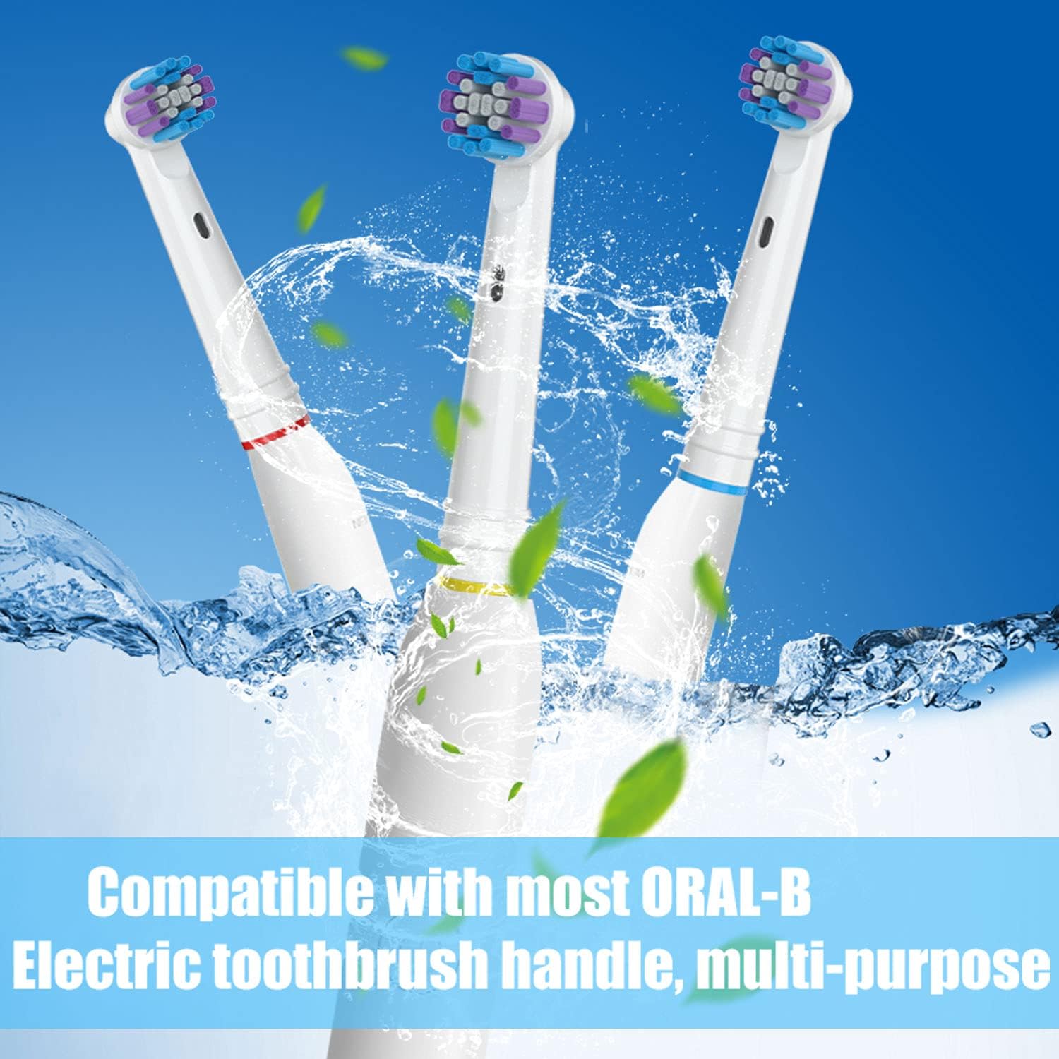 Replacement Toothbrush Heads for Oral-B, 4 Pack Replacement Heads Compatible with Oral B Braun Electric Toothbrush, 1 Count (Pack of 4)