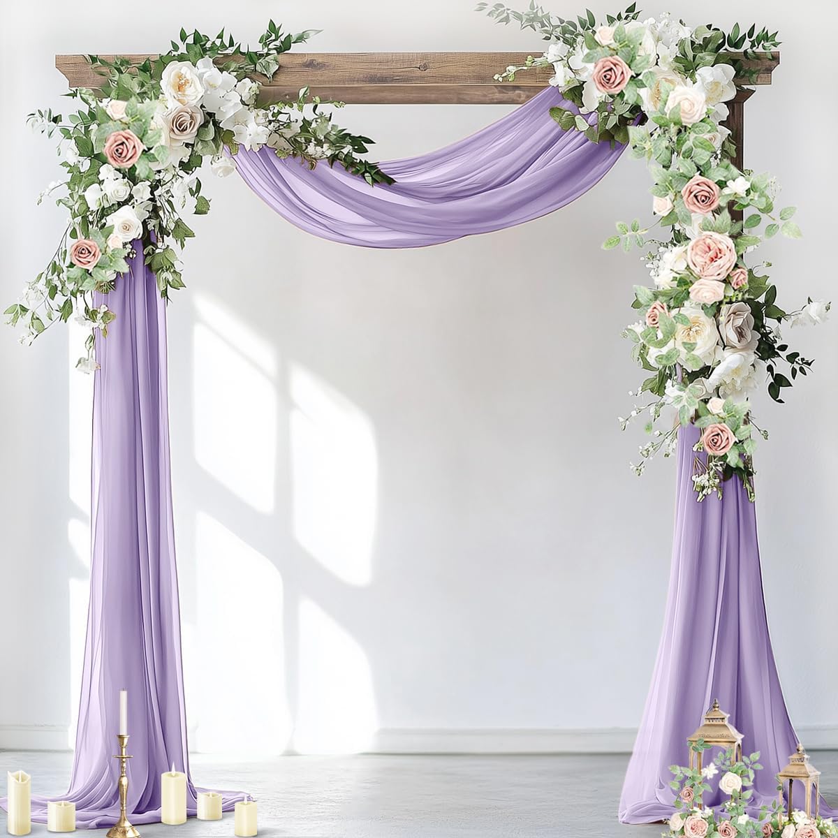 Wedding Arch Draping Fabric Sheer Chiffon Curtain Drape Wedding Party Decor