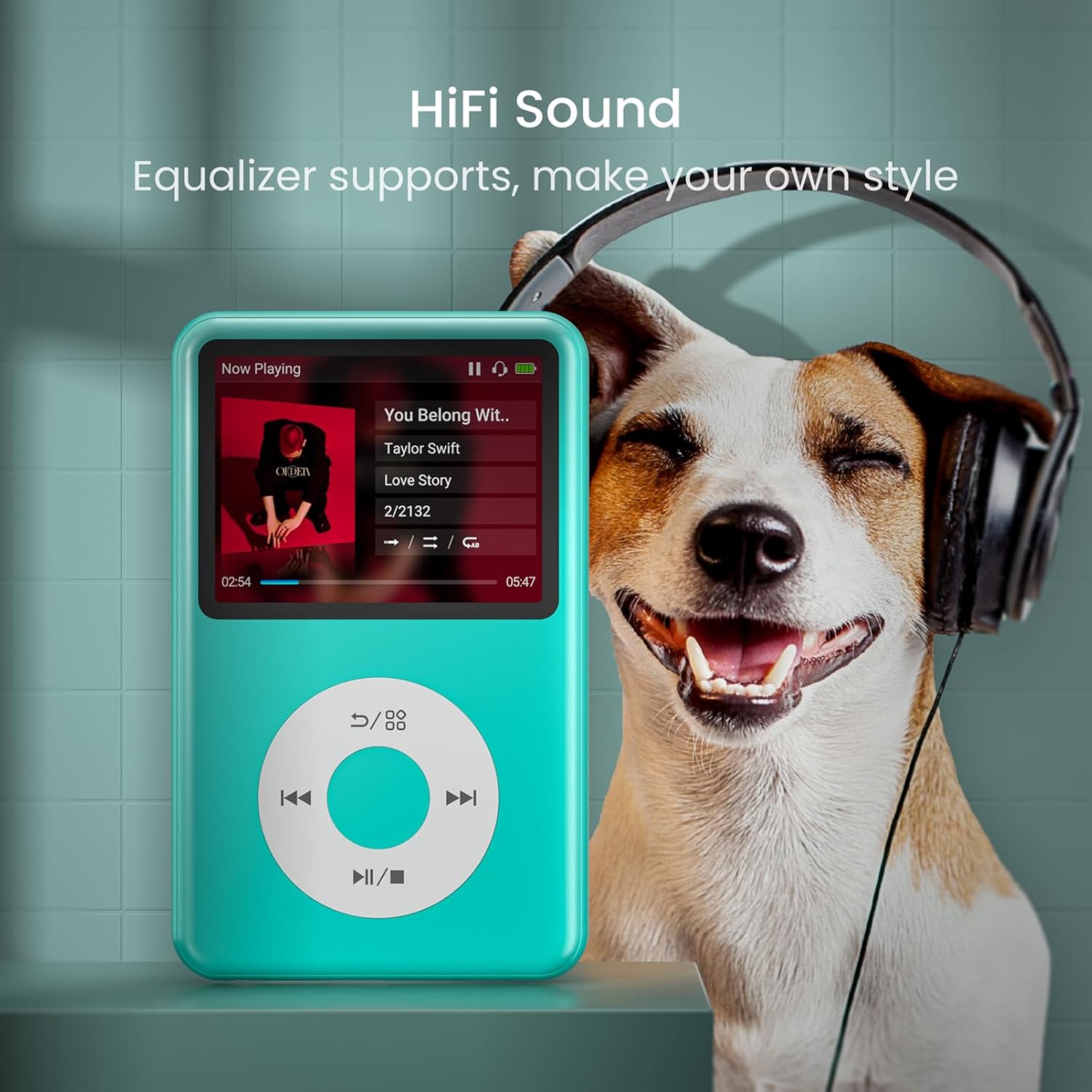 MP3 Player with Bluetooth 128GB Portable Music Digital Players Supports Playlist Audiobook Video Nice Gadget for Kids Black