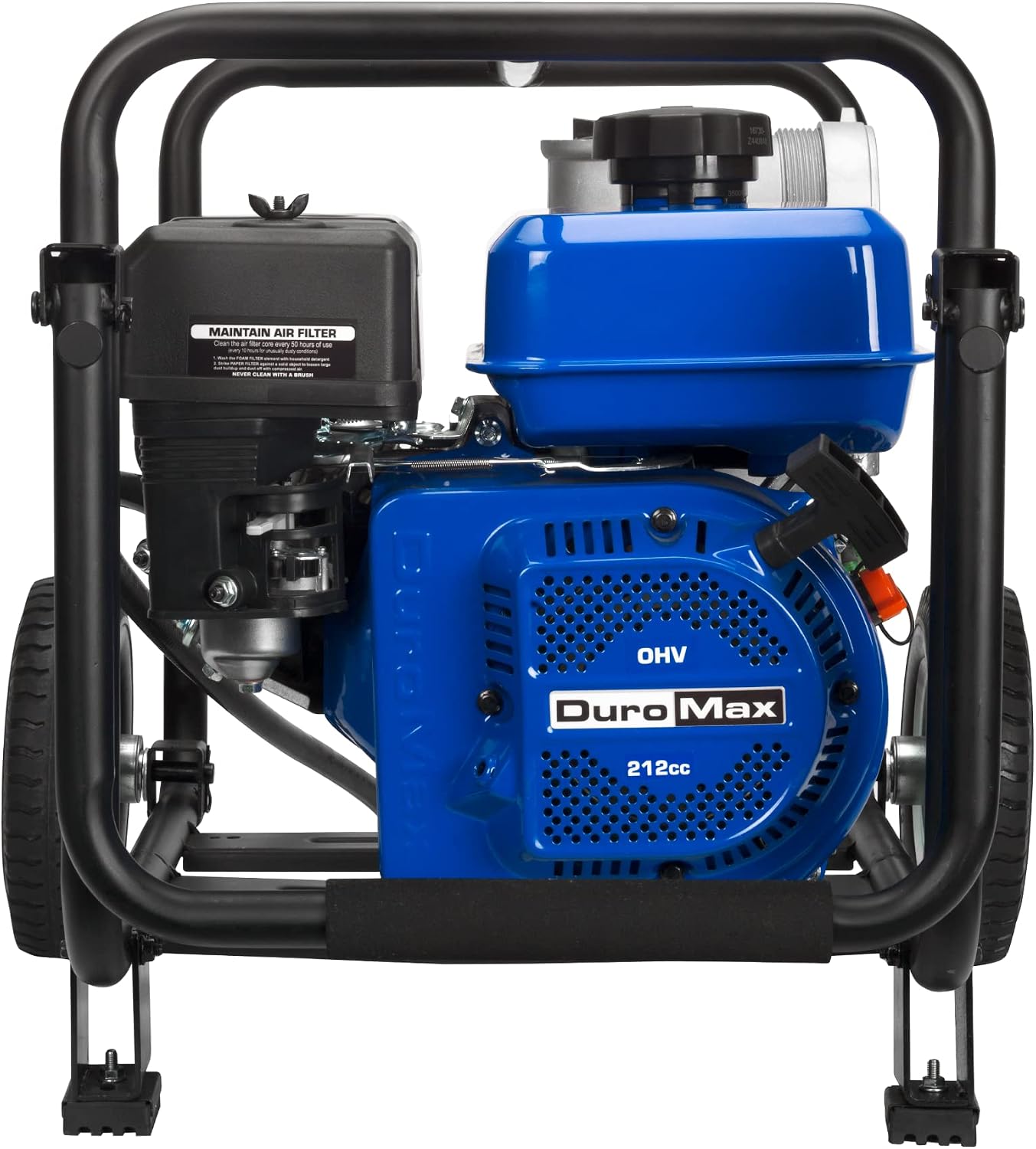 DuroMax XP652WP 208cc 158-Gpm 3600-Rpm 2-Inch Gasoline Engine Portable Water Pump, 50 State Approved, XP652WP, Blue