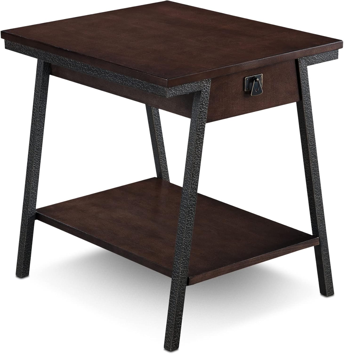Leick Home Shield Wedge End Table, 21", Glazed Auburn