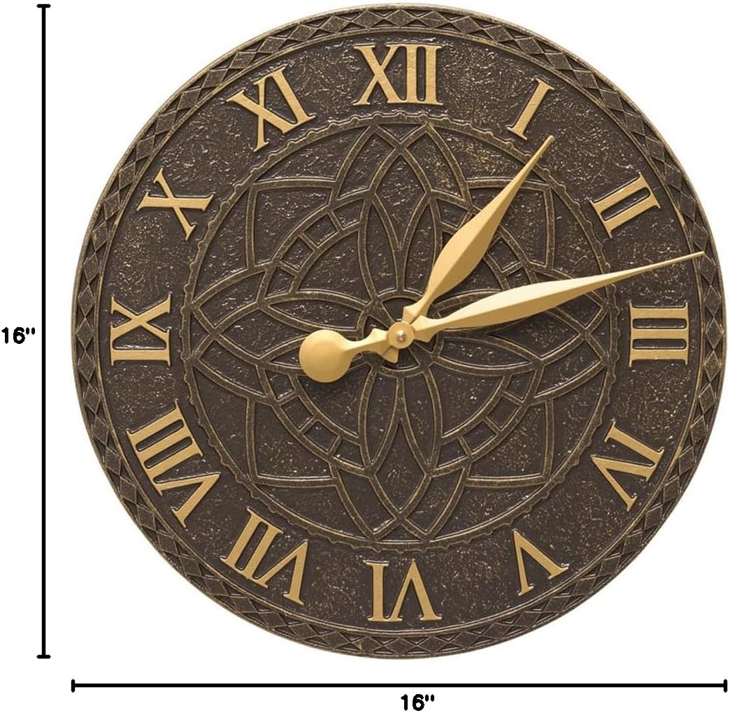 Whitehall Artisan 16" Indoor Outdoor Wall Clock