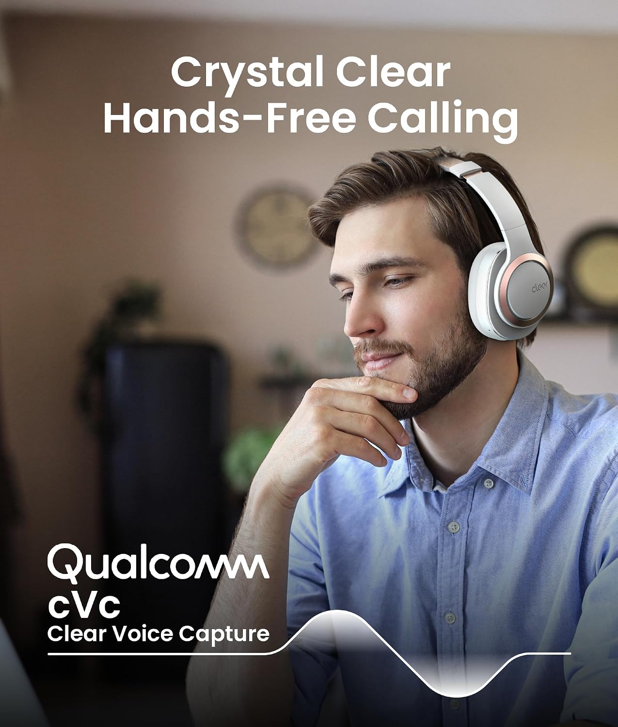 Cleer Audio Enduro ANC Noise Canceling Headphones, Dark Navy