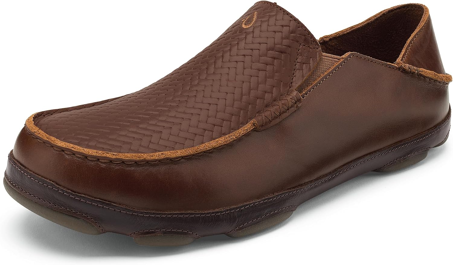 OluKai Moloa Men's Premium Leather Shoes, Easy Slip On & Off Design | Casual & Versatile Loafer, Drop-in Heel & Enhanced Traction