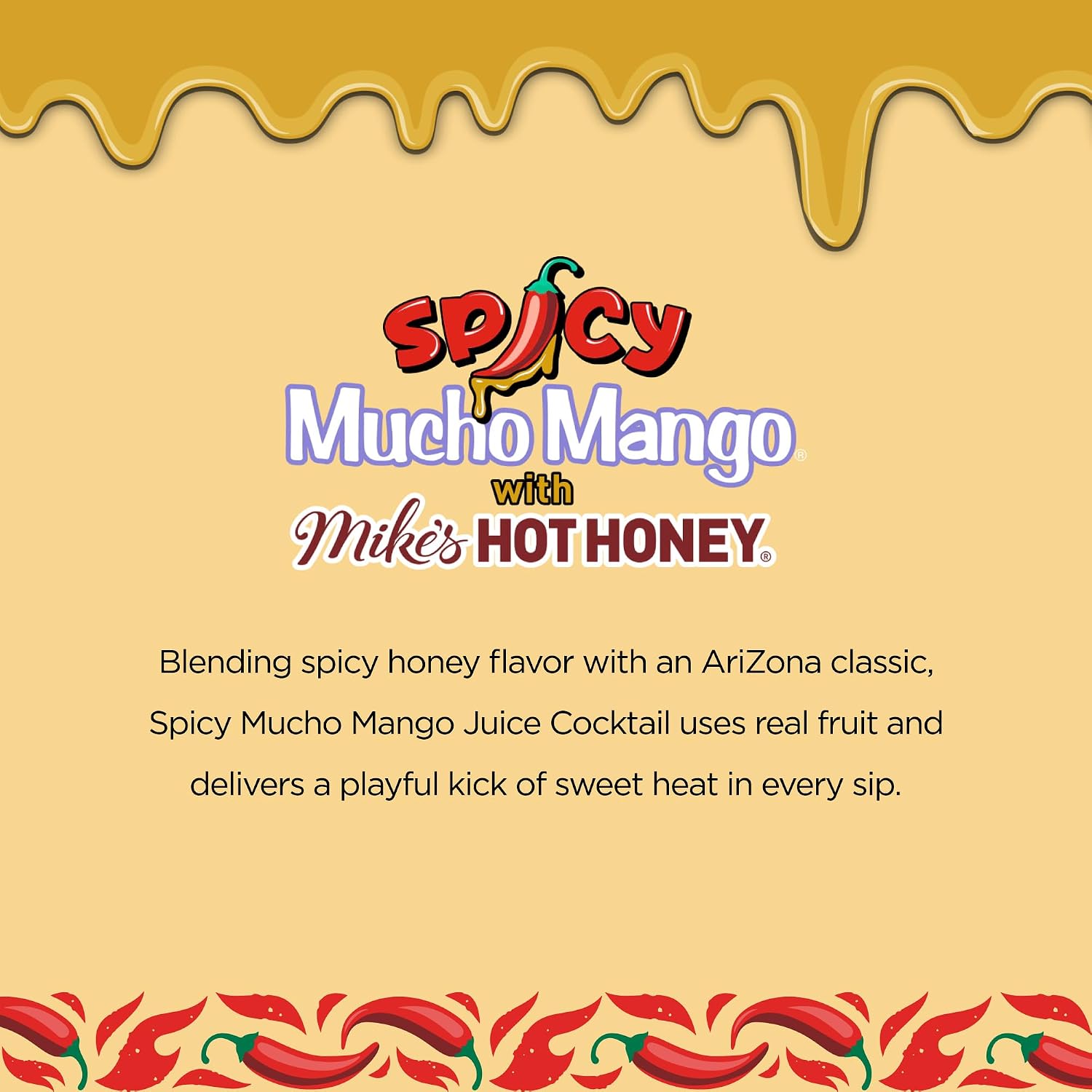 AriZona Mucho Mango | Fruit Juice Cocktail | 22 Fl Oz (12 Pack)
