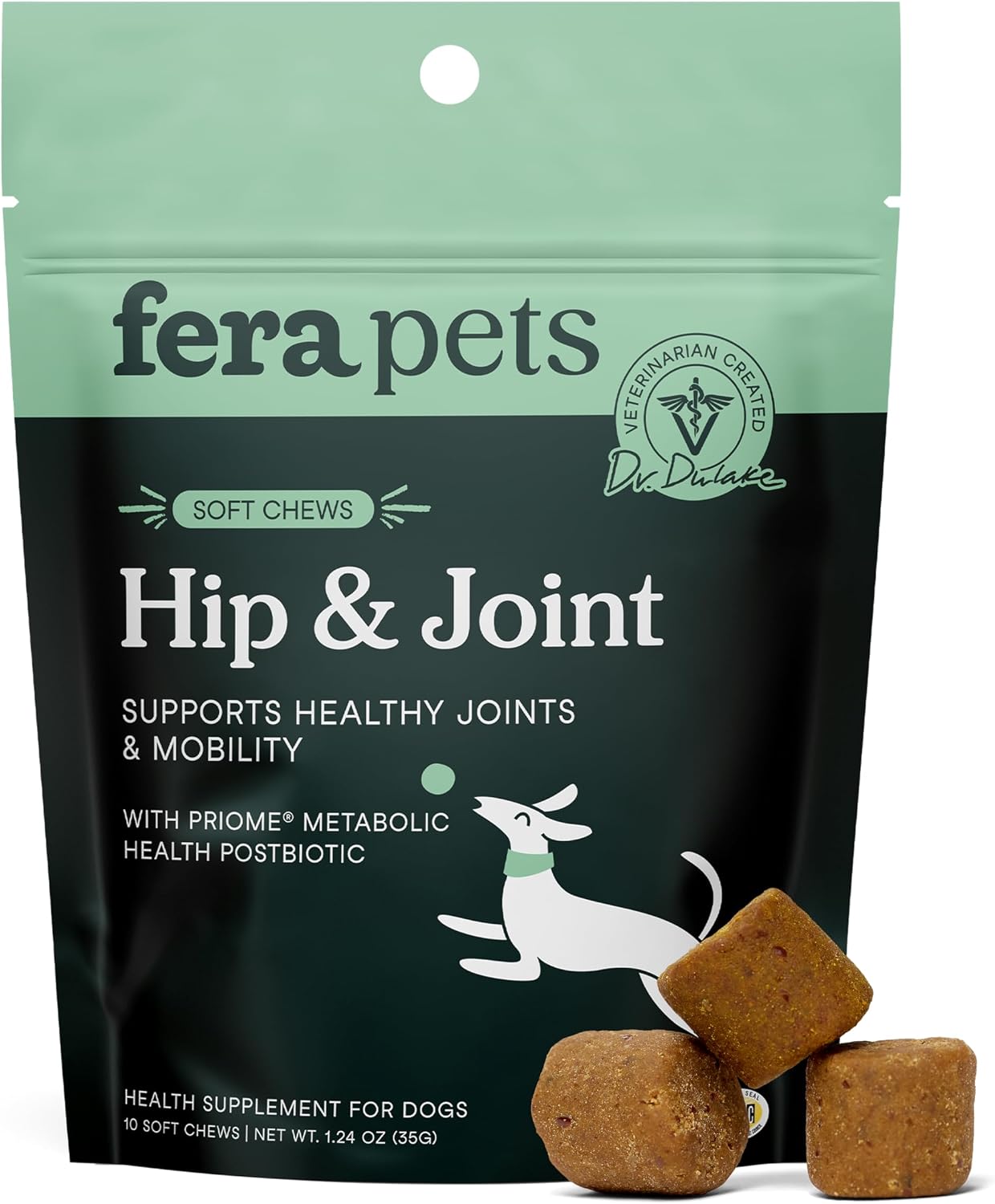Fera Pets Hip & Joint Supplement for Dogs with Glucosamine, 90 Soft Chews | Fera Pets Hip & Joint Supplement for Dogs with Glucosamine, 90 Soft Chews