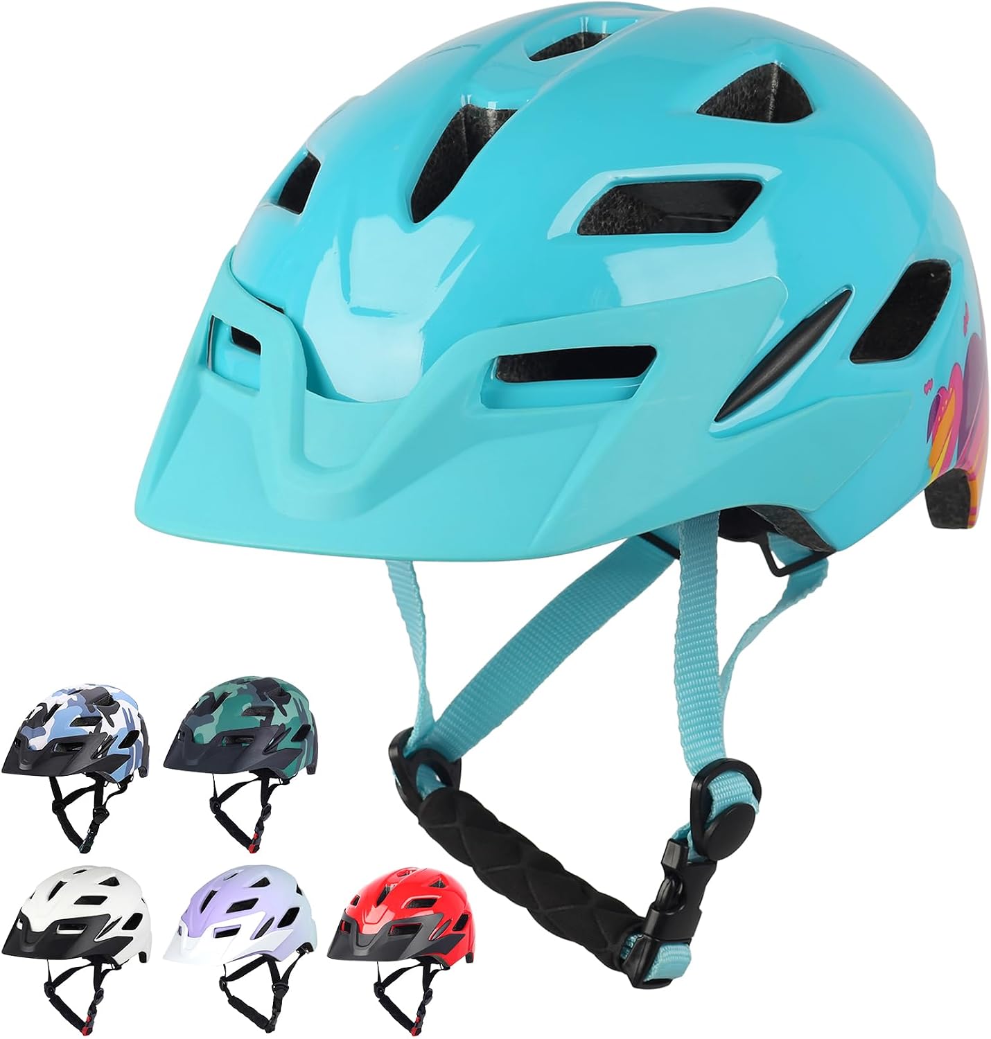 Kids Bike Helmet, Toddler Youth Helmet for Boys Girls, Ages 3-5, 5-8, 8-14
