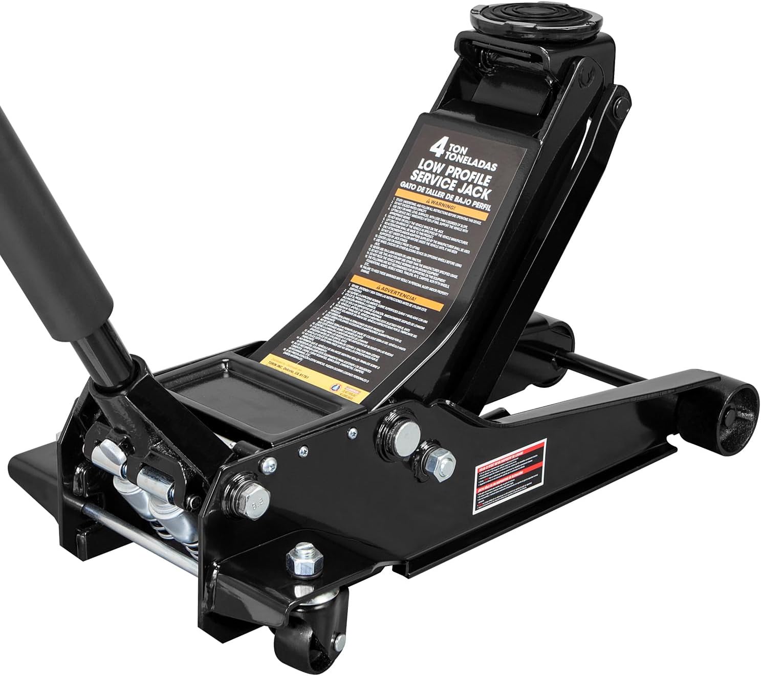 Torin T83505W BlackJack Hydraulic Low Profile Steel Racing Floor Jack with Single Piston Quick Lift Pump, 3 Ton (6,000 lb) Capacity, Black