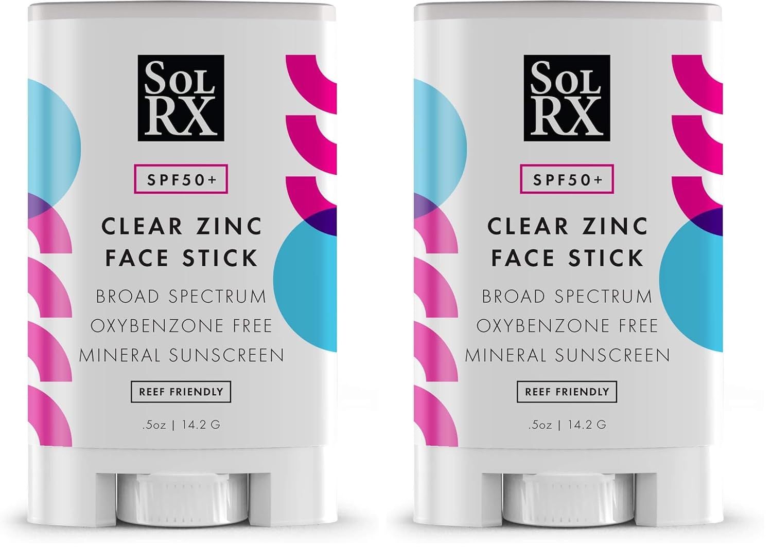 SolRX MINERAL SPF 50 Zinc Oxide Sunscreen Stick, Clear Non-Greasy Face | Solrx Sunscreen Is Designed For Healthy Outdoor Activities Like Running, Swimming, Cycling, Triathlon, Diving, And Surfing