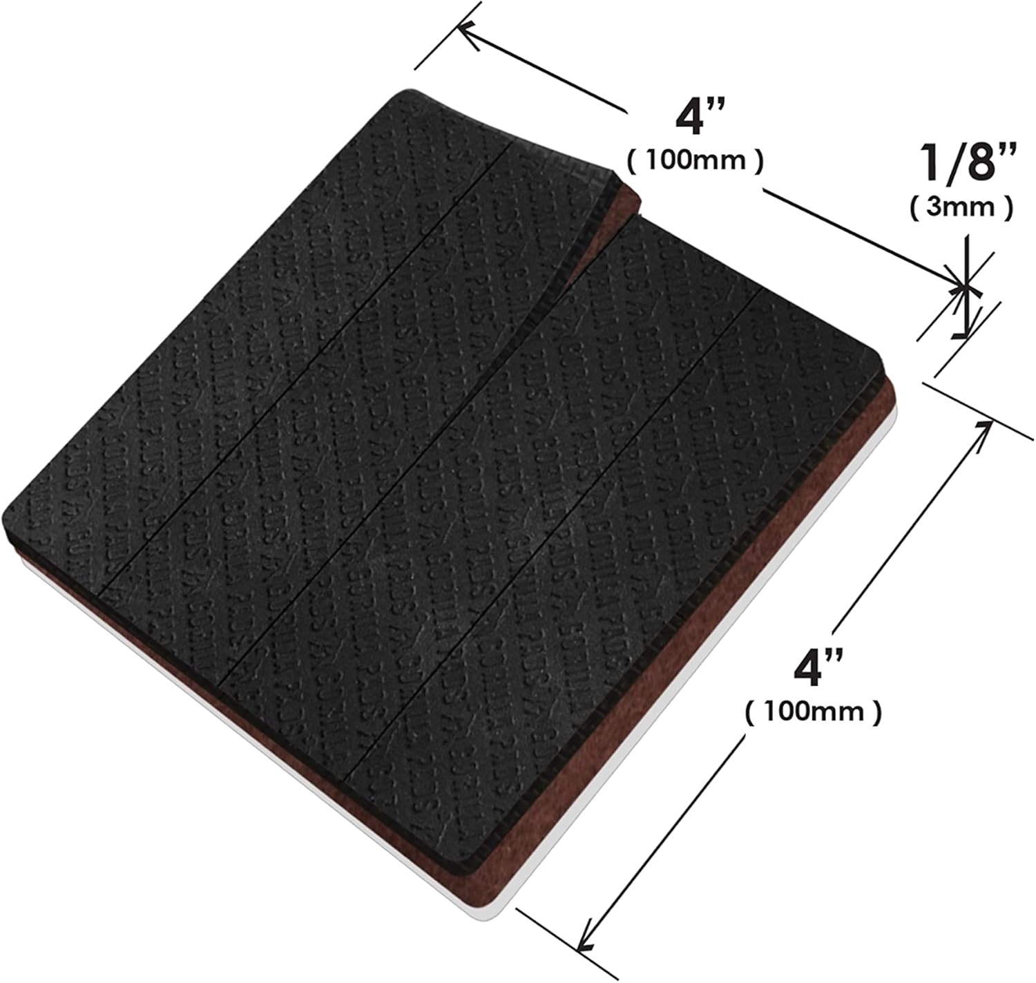 Slipstick GorillaPads CB149 Non-Slip Furniture Pads/Rubber Grippers (Set of 8) Self-Adhesive Furniture Feet Floor Protectors, 1-1/2 inch Round, Black