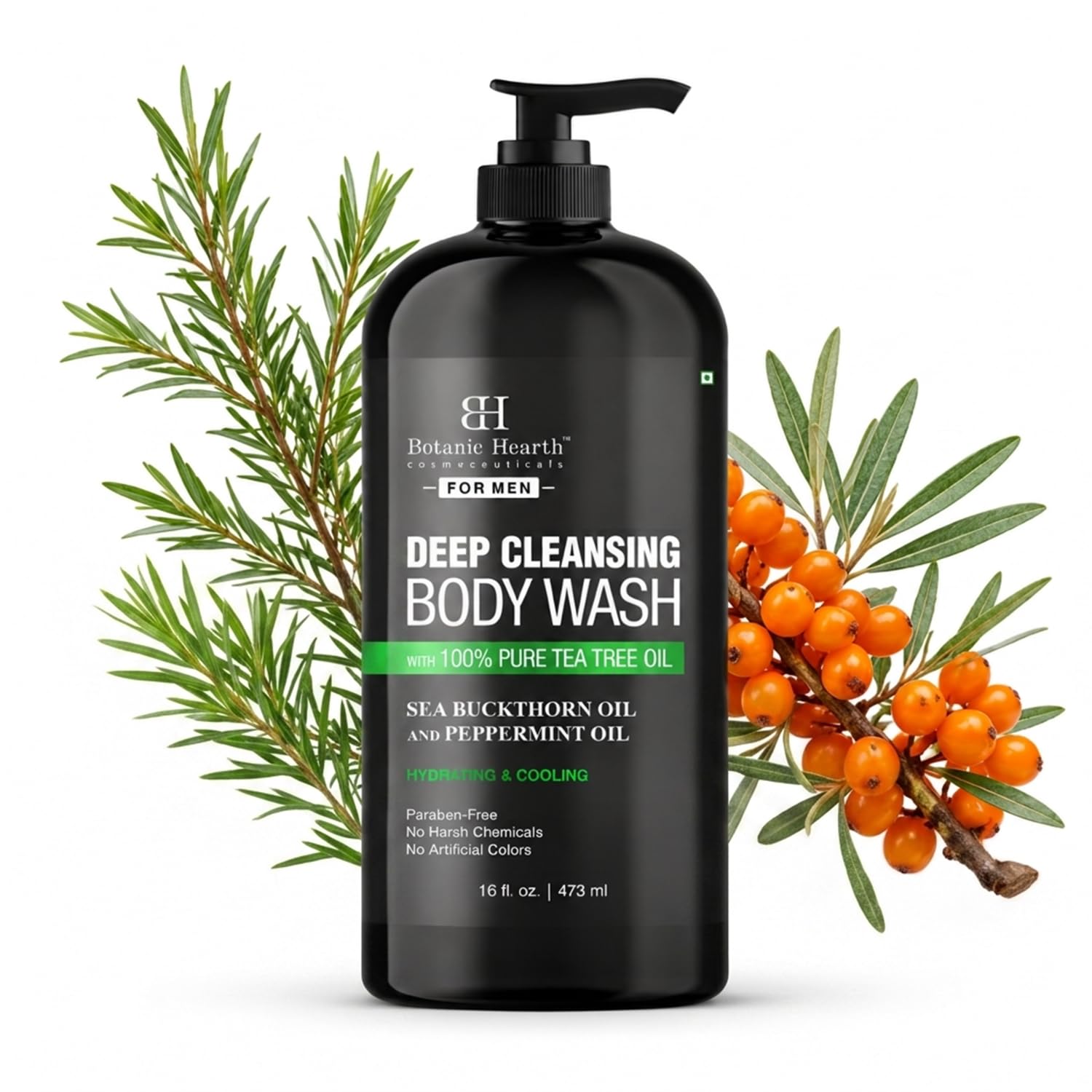 Botanic Hearth Tea Tree Body Wash With 100% Tea Tree Oil - 16 Fl oz