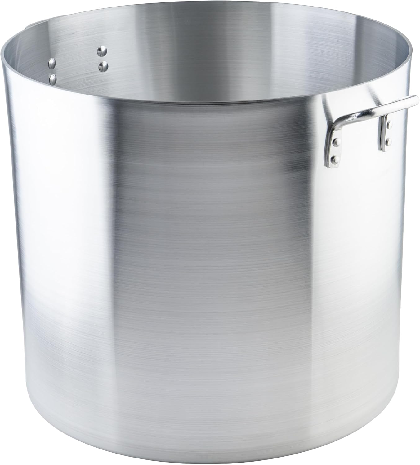 Winco 20 qt Aluminum Heavy-Duty Stock Pot | Thick walls, Riveted handles, Wide base, Great for Stocks, Soups, Pasta and Batch Cooking