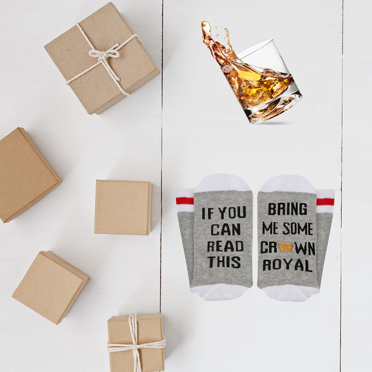 GJTIM 2 PAIRS Whiskey Gift Whiskey Lover Drinker Whiskey Lover Socks