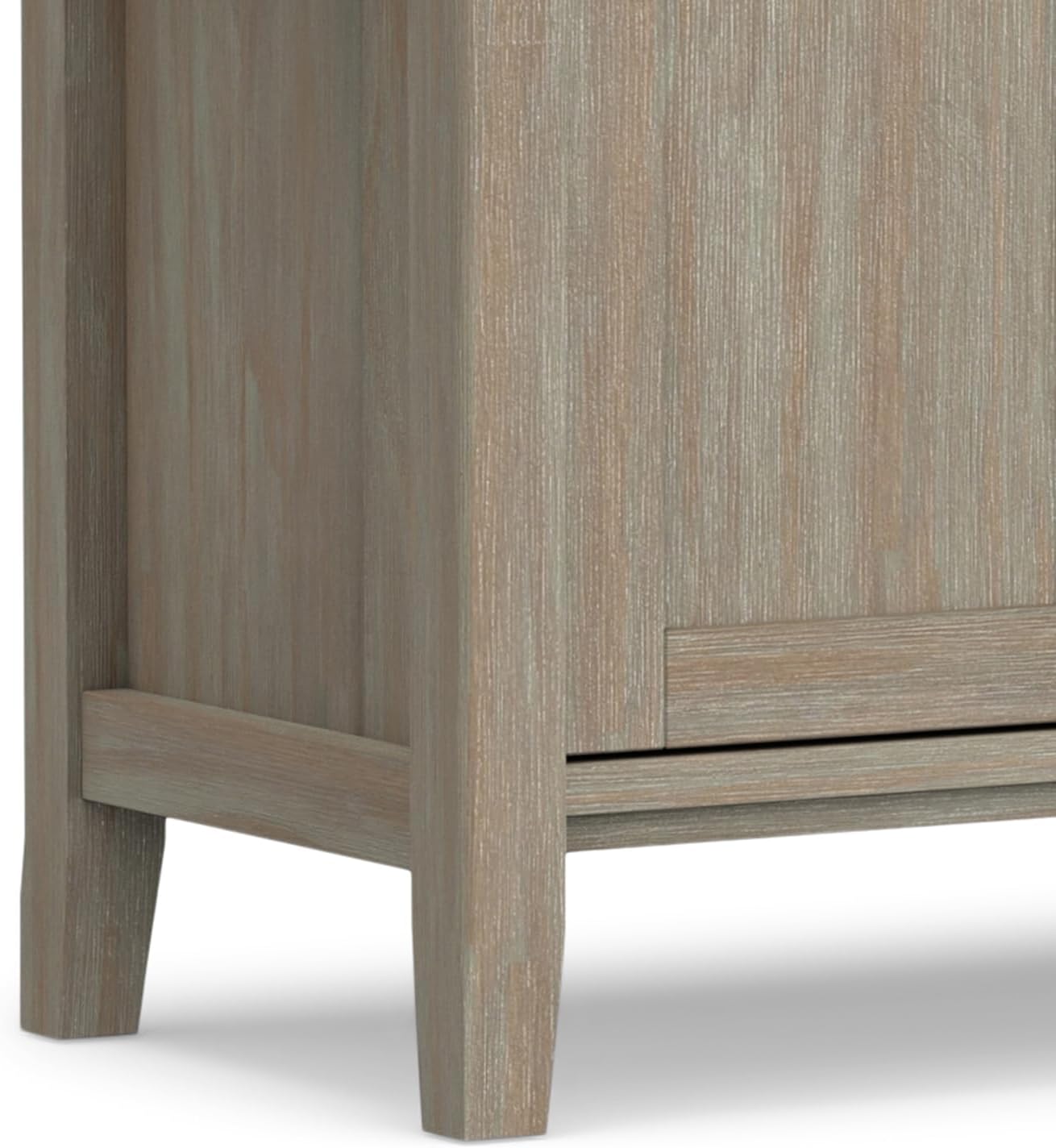 SIMPLIHOME Warm Shaker 47" Wide Solid Wood TV Stand in Light Golden Brown