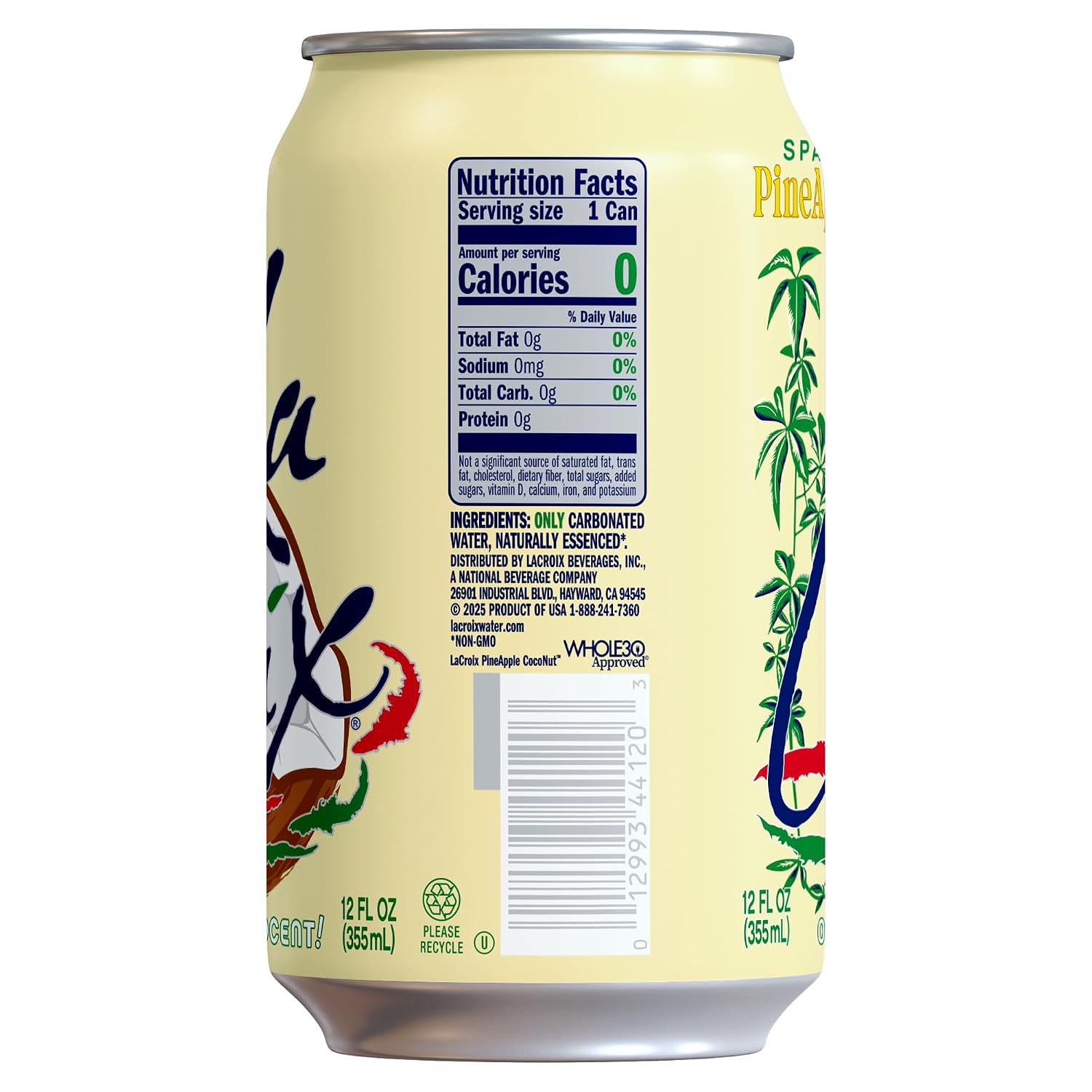 LaCroix Sparkling Water | Pineapple Coconut Flavor | 8-Pack | Naturally Essenced, Zero Calorie, Sodium Free | 12 Fl Oz Cans