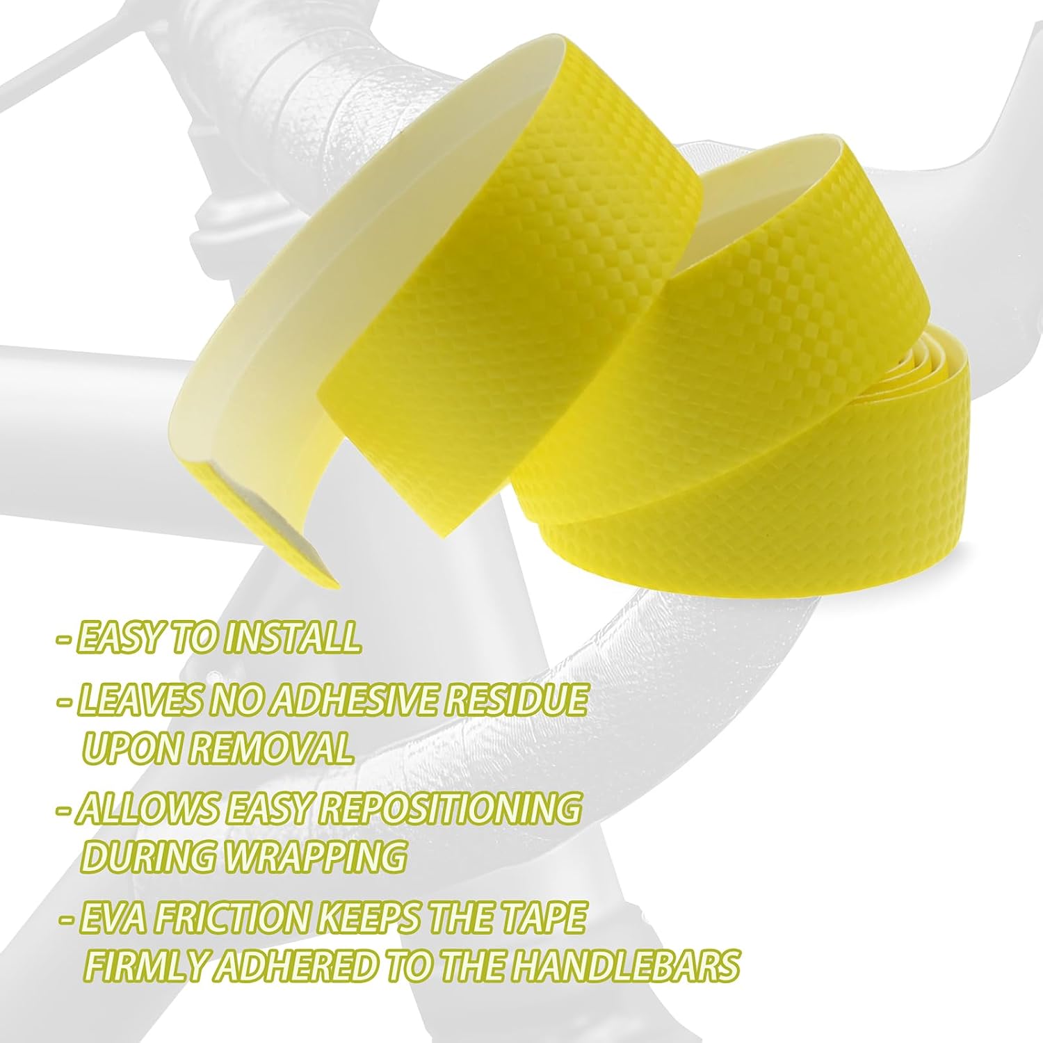 KINGOU Carbon Fiber PU Leather Road Bike Handlebar Tape Bar Tapes - 2PCS Per Set