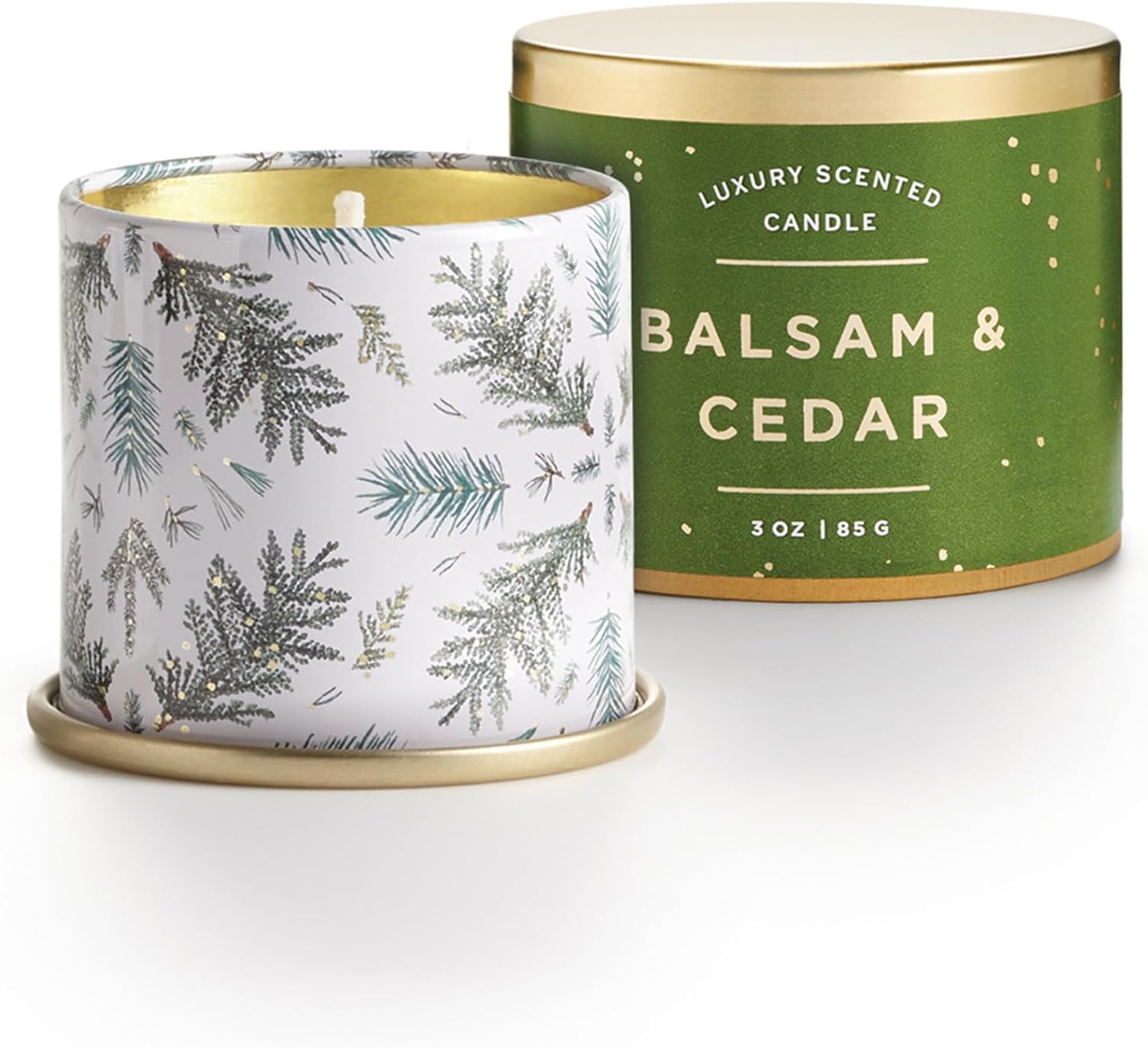 Illume Noble Holiday Collection Balsam & Cedar Vanity Tin, 11.8 oz Candle (45250072000)