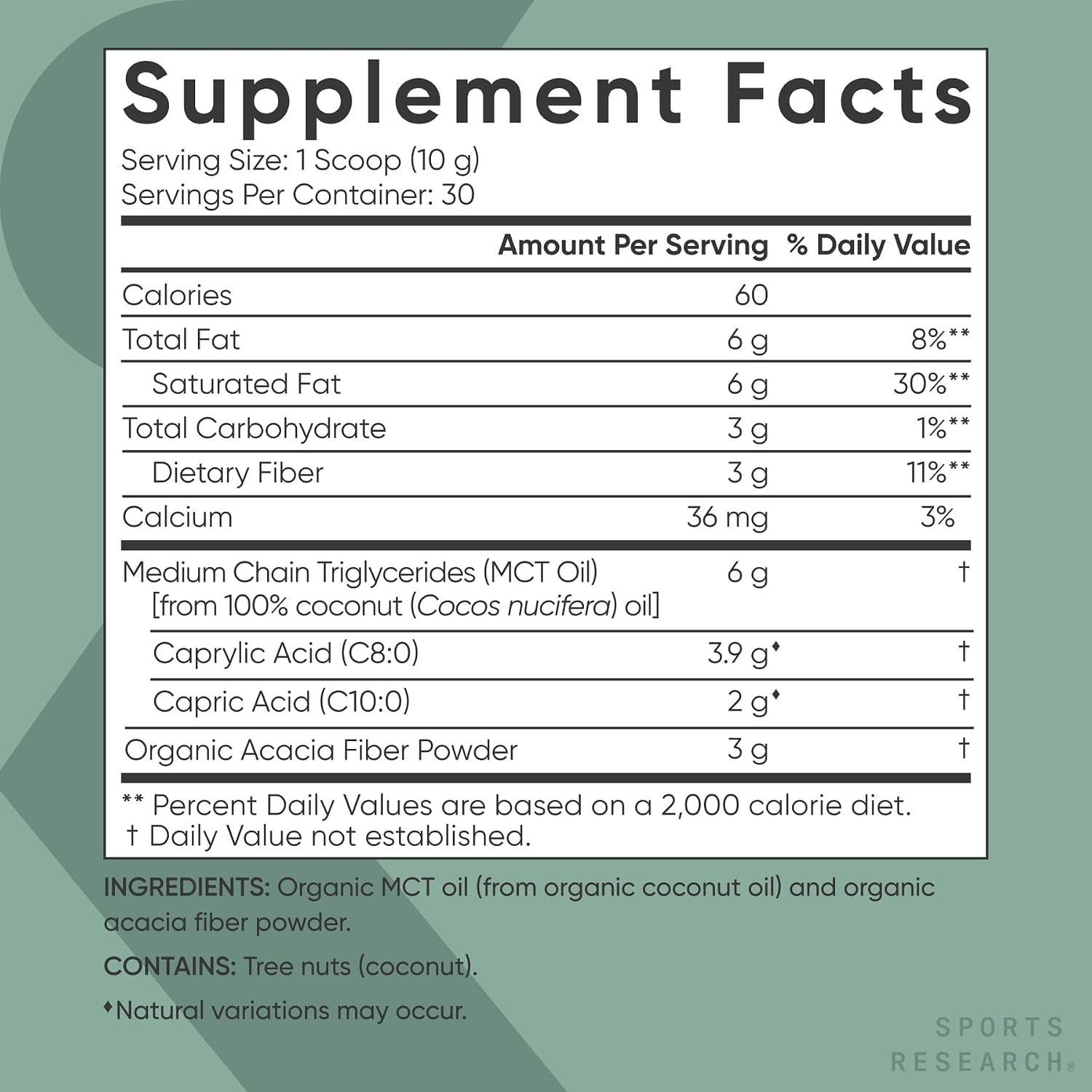 Sports Research® Organic Coconut MCT Oil 32oz, Unflavored | Brain & Body Fuel | Great in Keto Coffee & Protein Shakes | Vegan, Keto, Non-GMO - 63 Servings