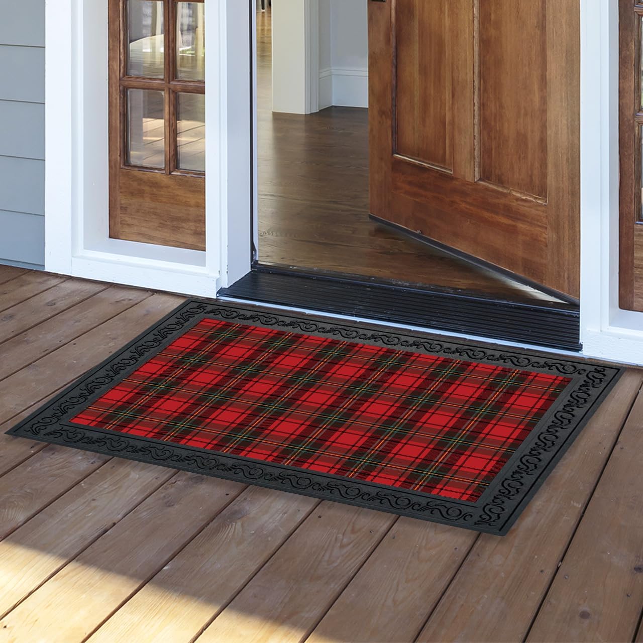 Briarwood Lane Doormat 30x18 Indoor Outdoor Farmhouse Wreath Spring for Spring Doormat