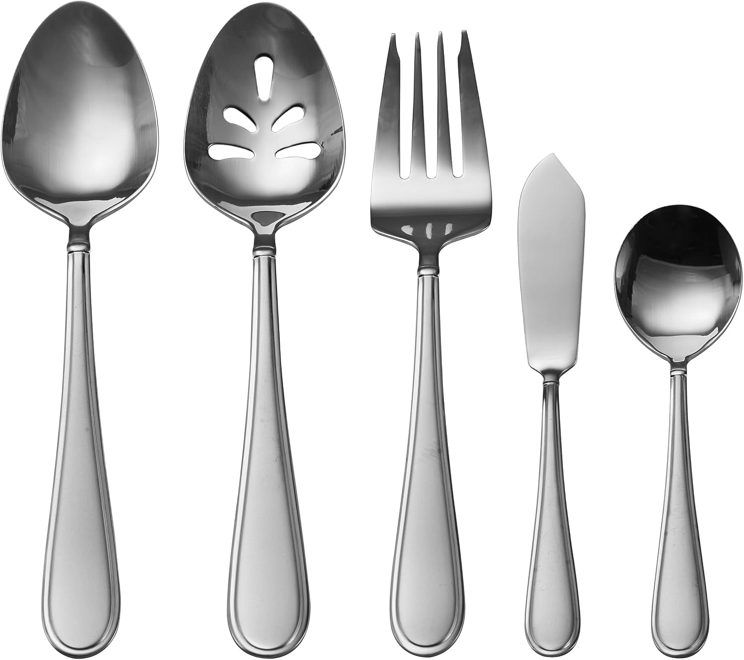Gourmet Basics by Mikasa Contempo 45-Piece Stainless Steel Flatware Set, Service for 8