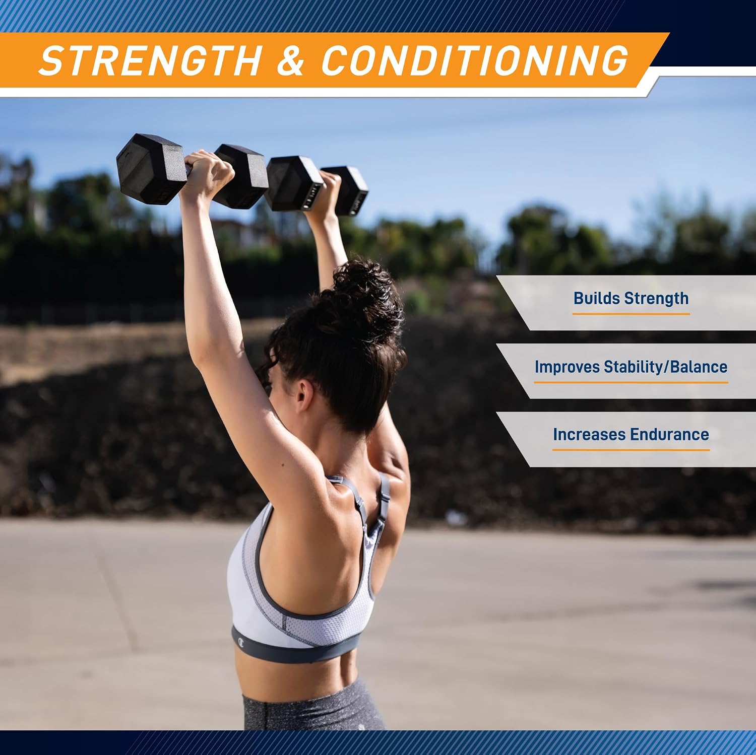 Marcy Classic Rubber Hex Dumbbell with Knurled Grip for Strength Training and Bodybuilding, 5lb - 50lb Single Dumbbell for Exercise & Fitness, Sold Individually
