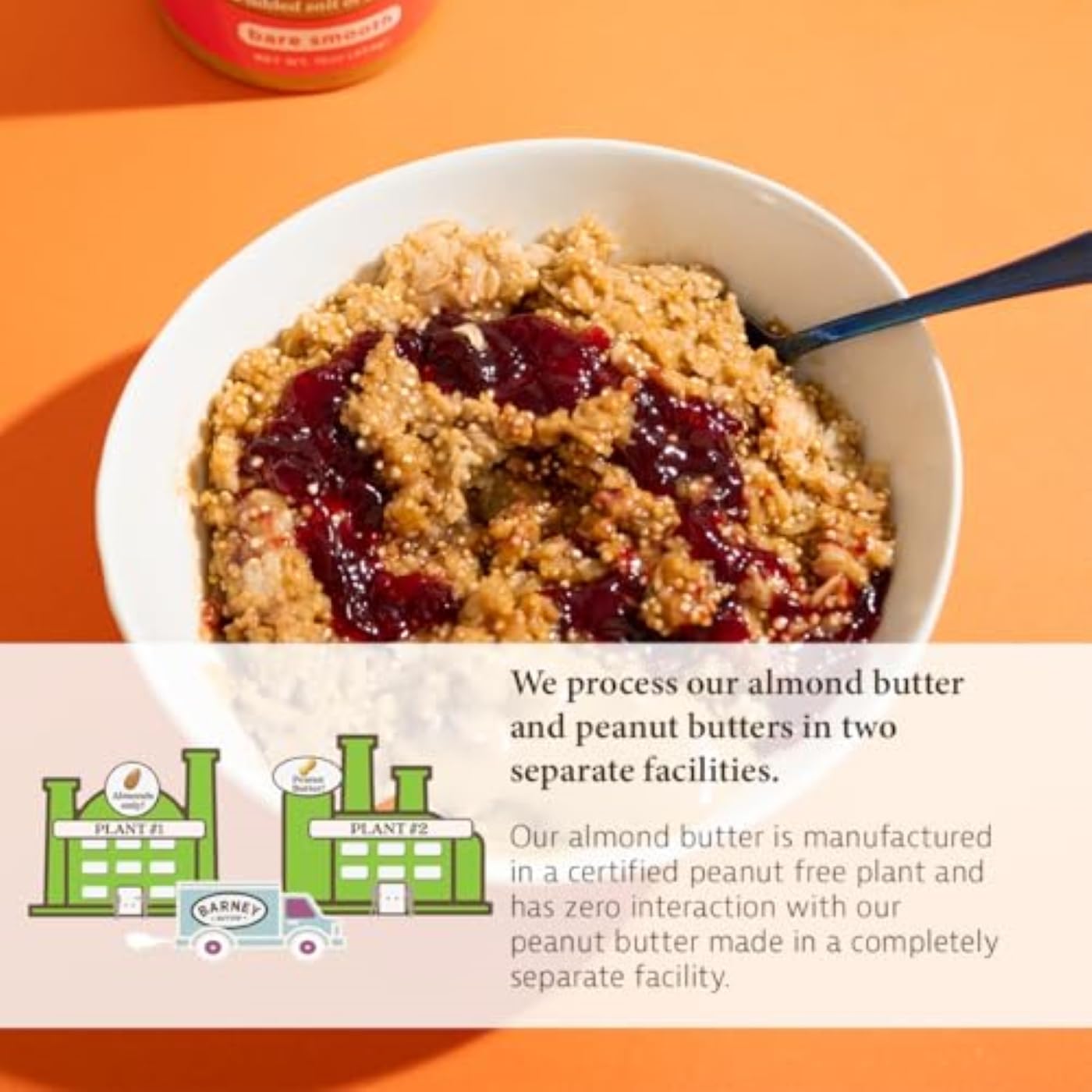Barney Butter Almond Butter, Smooth, 16 Ounce Jar, Skin-Free Almonds, No Stir, Non-GMO, Gluten Free, Keto, Paleo, Vegan
