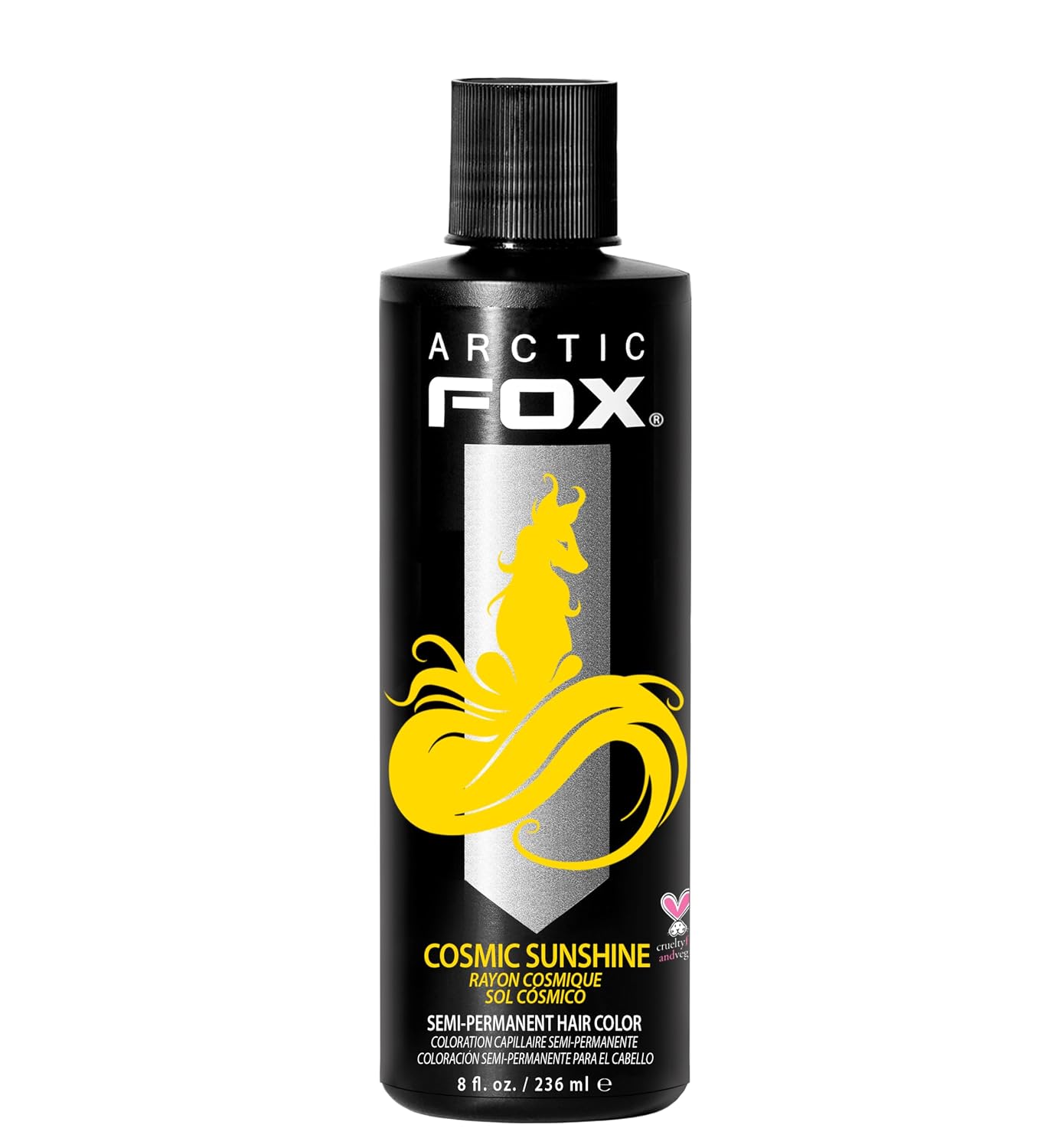 ARCTIC FOX Virgin Pink Semi-Permanent Hair Color - Vegan - 4 fl oz | Vivid and Vibrant, Cruelty Free, Ammonia Free, Peroxide Free, , Cream Formula