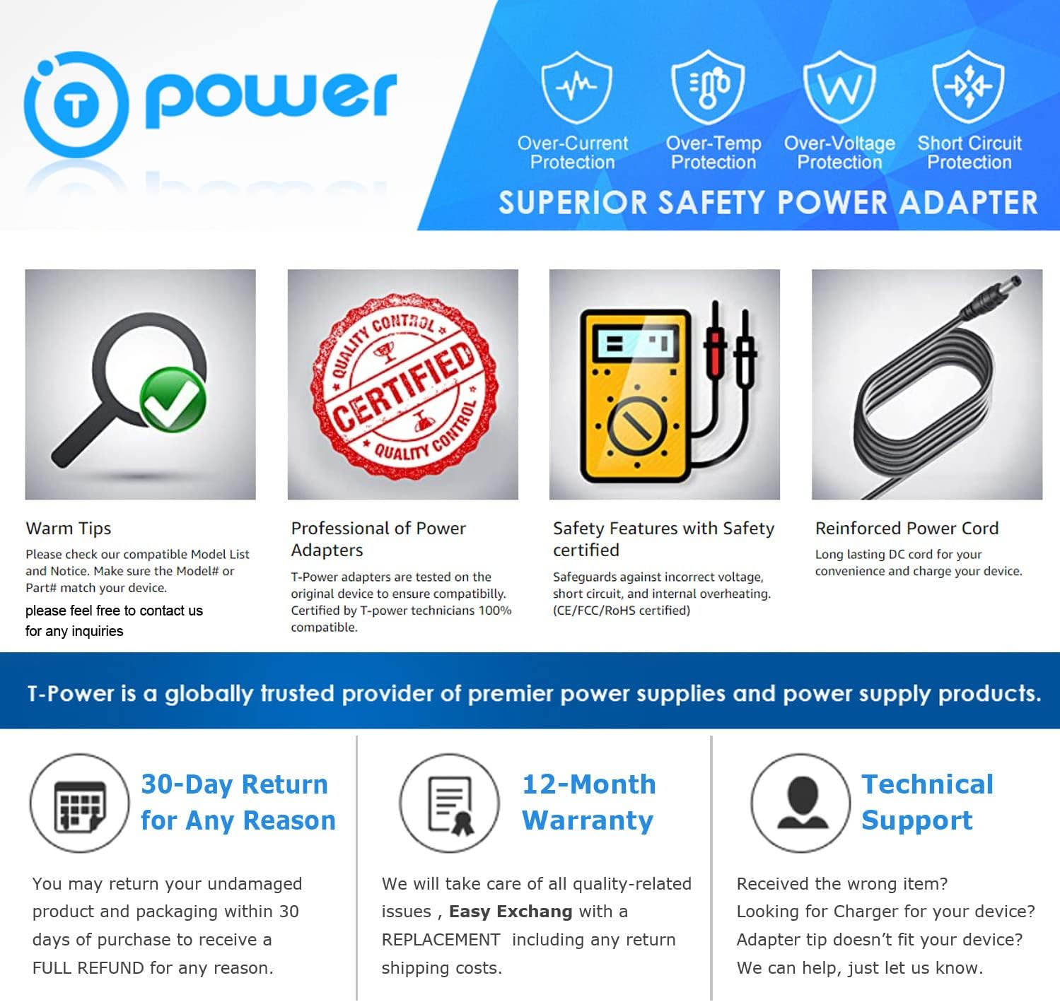 T POWER Charger for Sears Craftsman EvolV 3.6V dc 320.17088 32017088 3.6 Volt Cordless Screwdriver Drill Driver Replacement Ac Dc Adapter Power