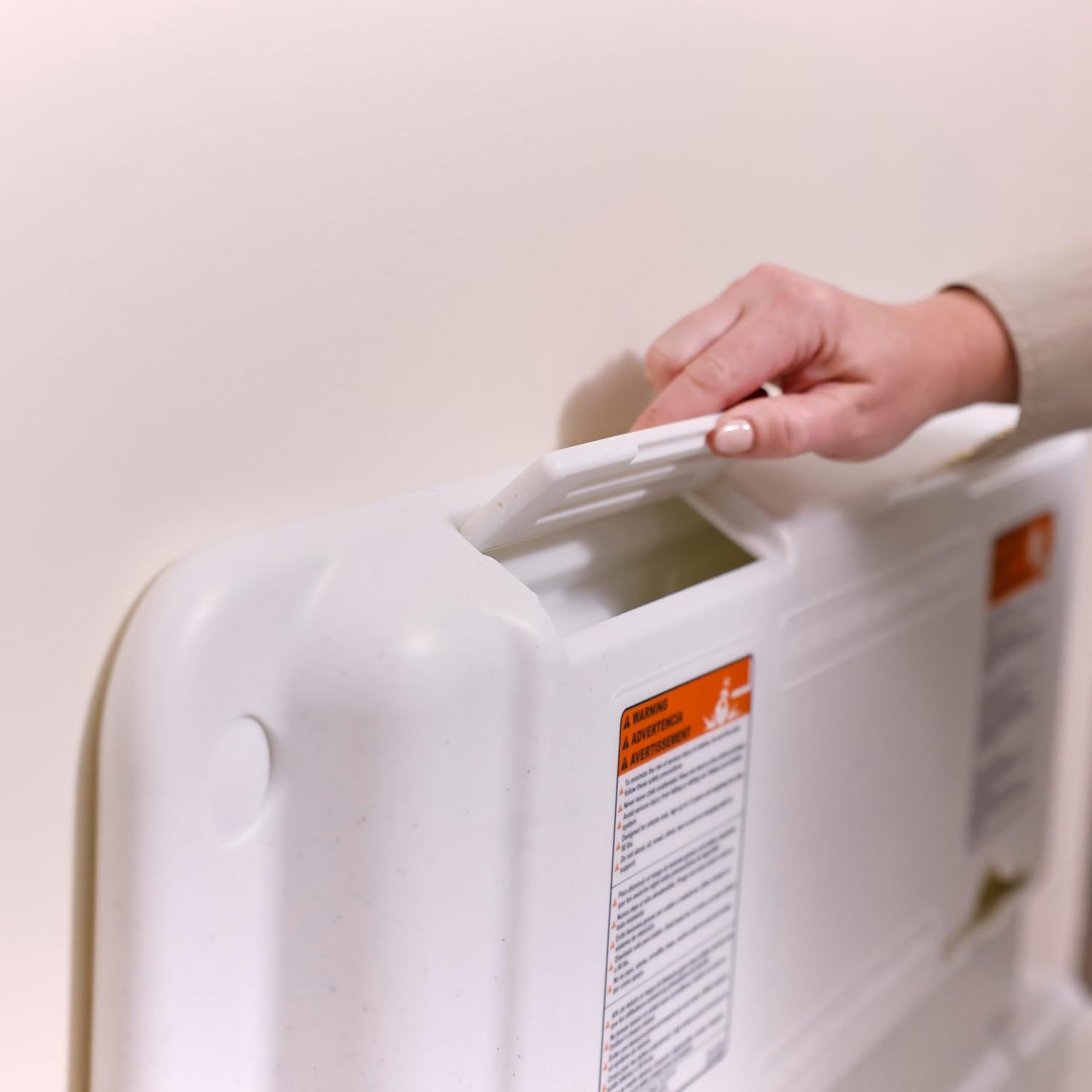 ECR4Kids Horizontal Wall-Mounted Baby Changing Station, Grey Speckled