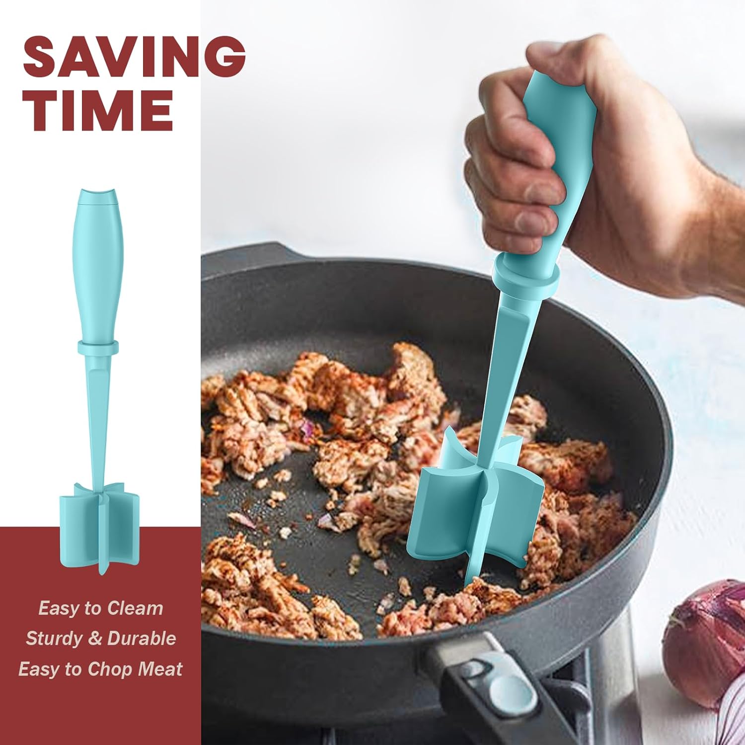 PGYARD Meat Chopper Hamburger Grinder, Kitchen Smasher for Ground Beef
