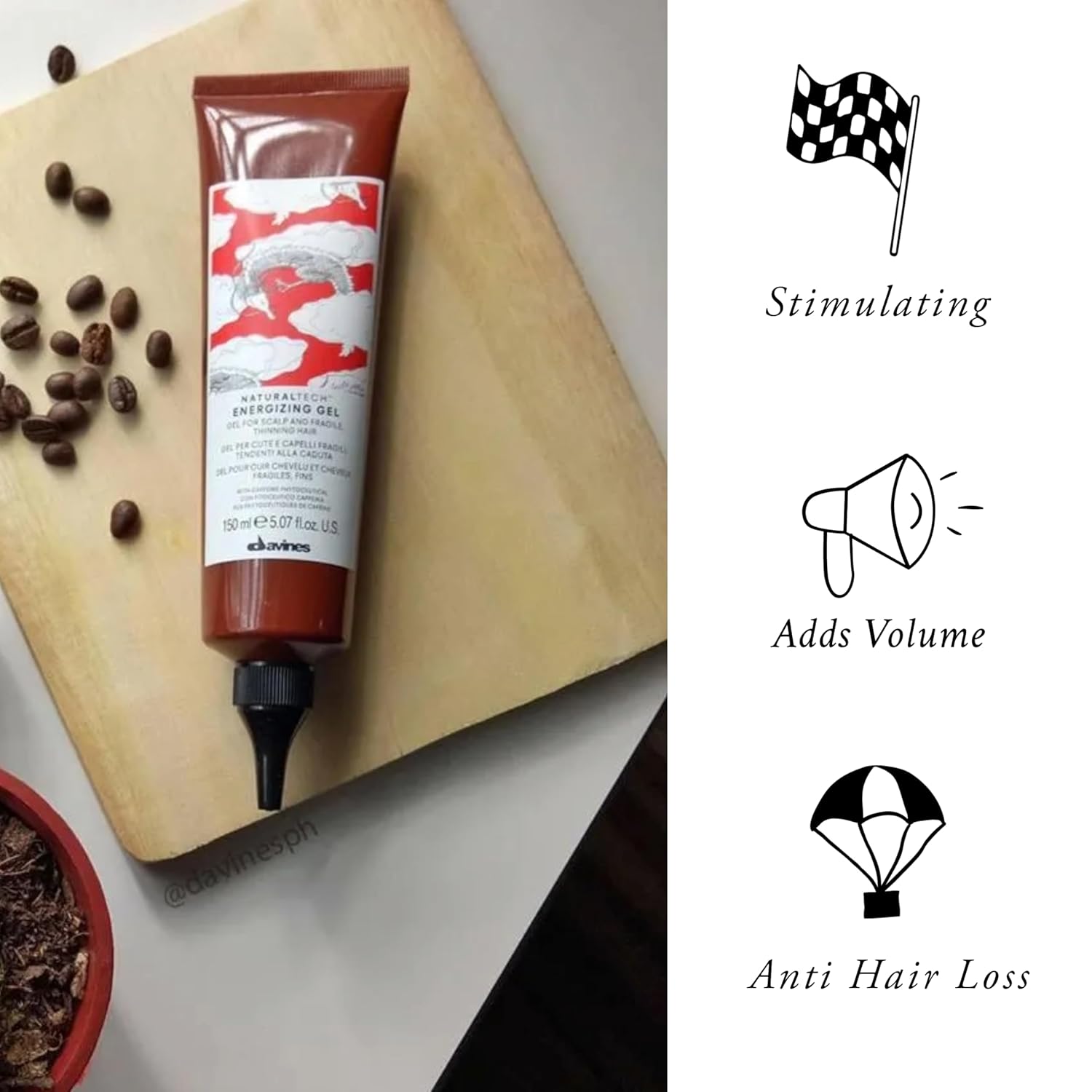 Naturaltech Energizing Gel, Leave-in fortifying Treatment for thinning hair | Moisturizes
