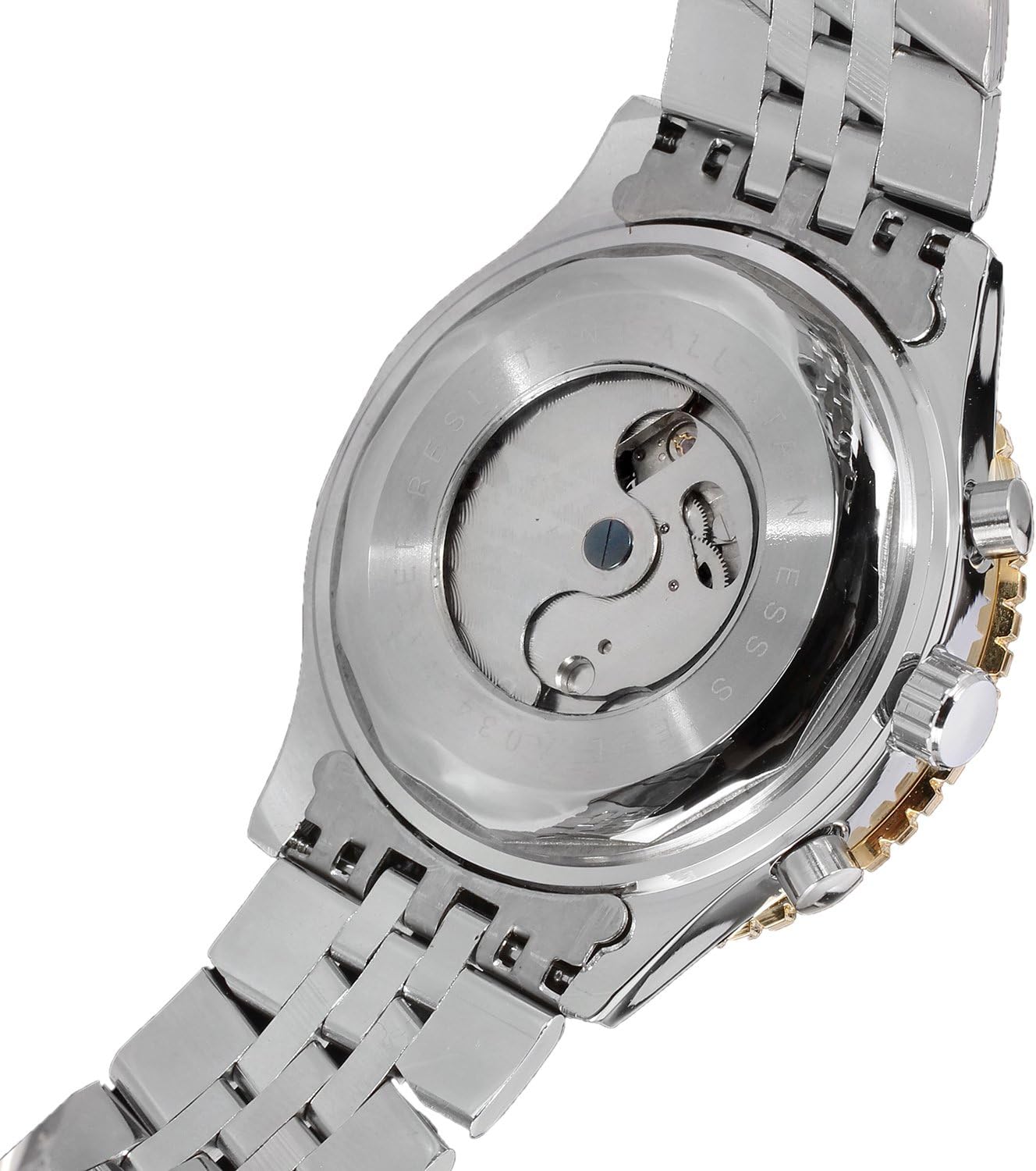 FORSINING Men's Self Winding Waterproof Automatic Stainless Steel Skeleton Tourbillon Calendar Wrist Watch