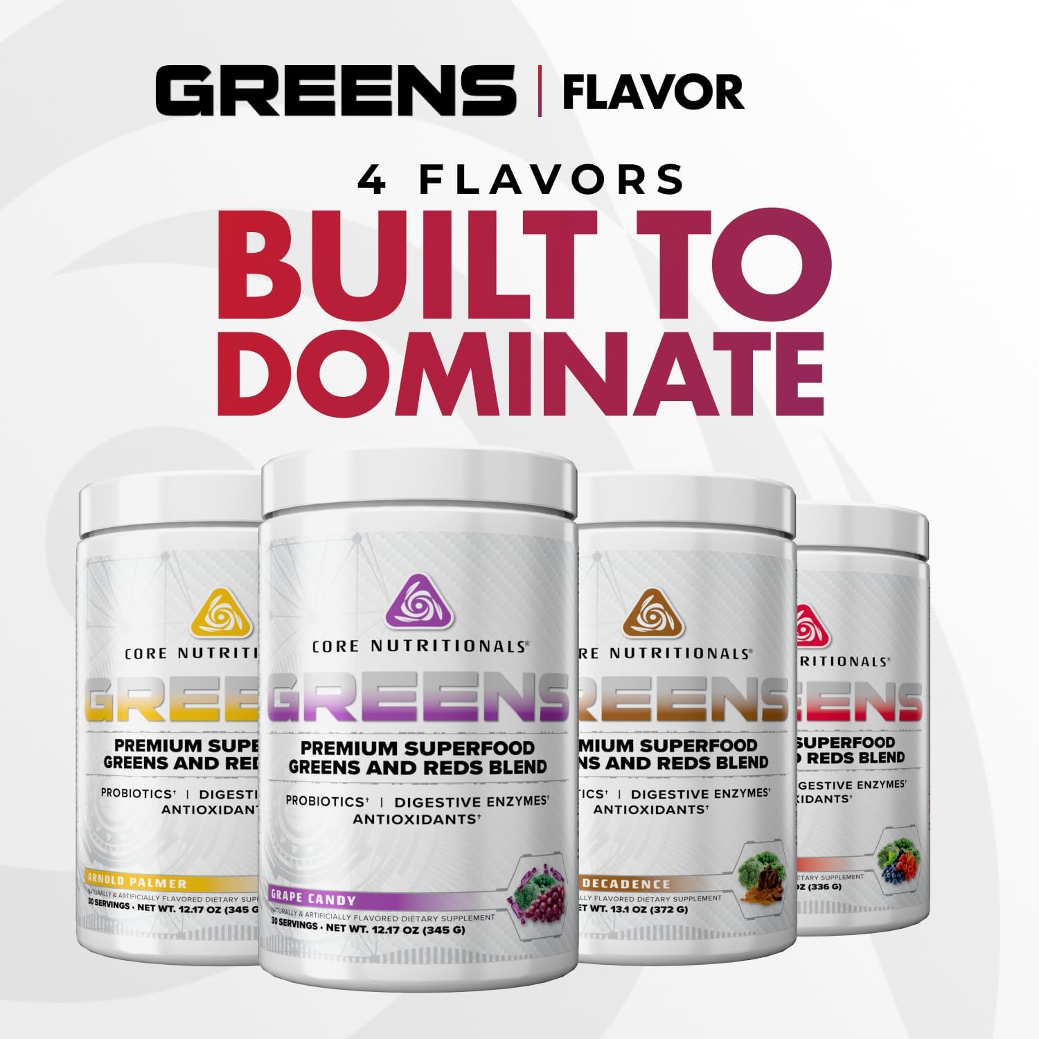 Core Nutritionals Greens, Digestive Support, Berry Bliss, 30 Servings