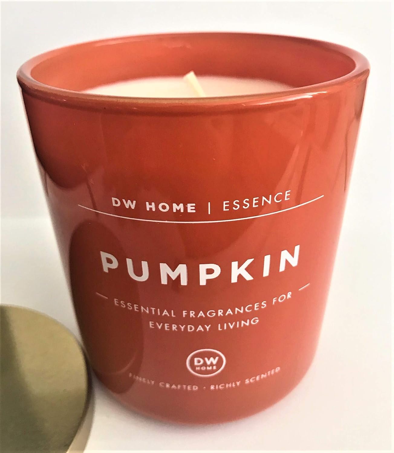 Richly Scented Candle Pumpkin in Medium Glossy Orange Jar with Lid, 9 Oz.