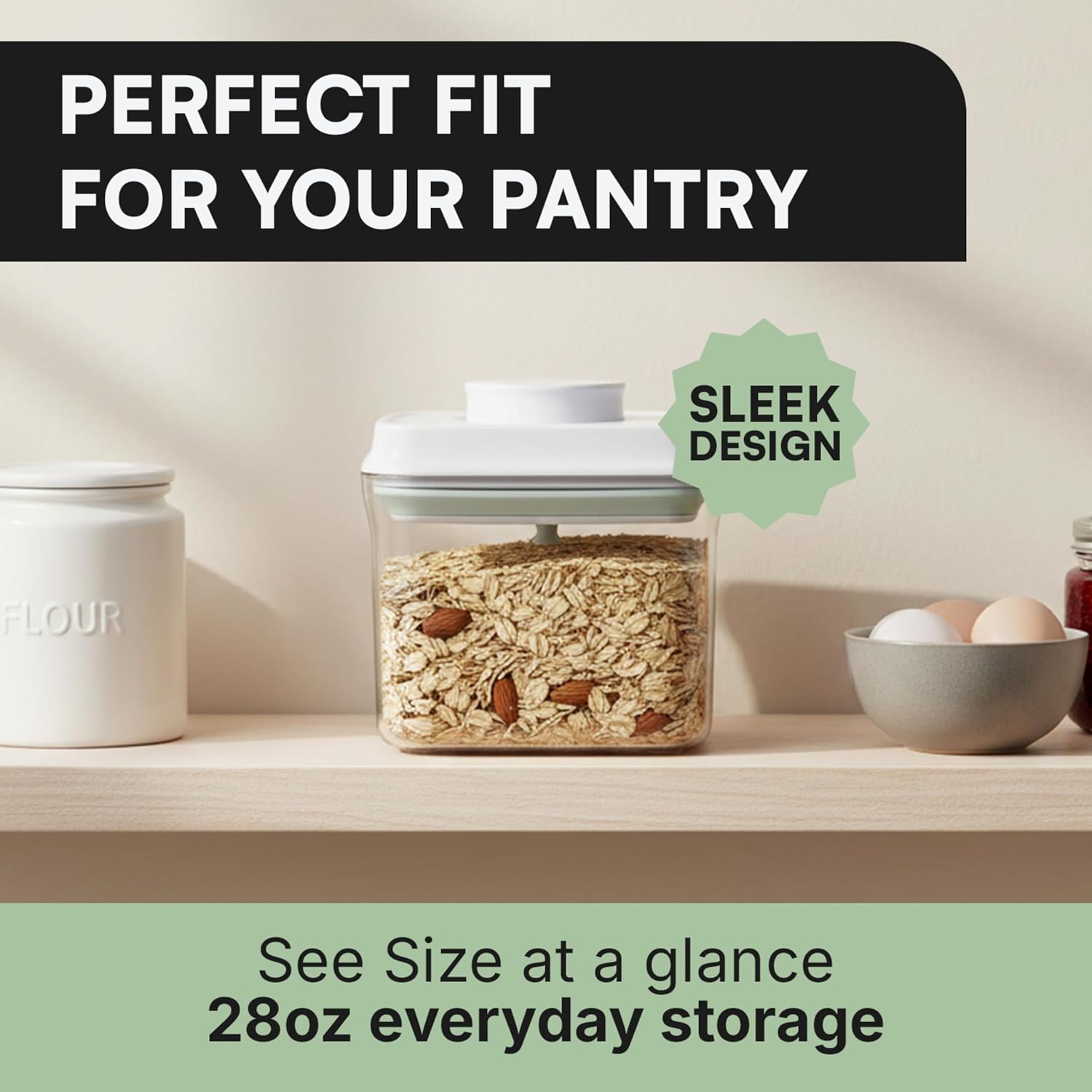 Bop Top Airtight Food Storage Containers | Pop-Top Lid | 16.5 Cups / 135 Oz