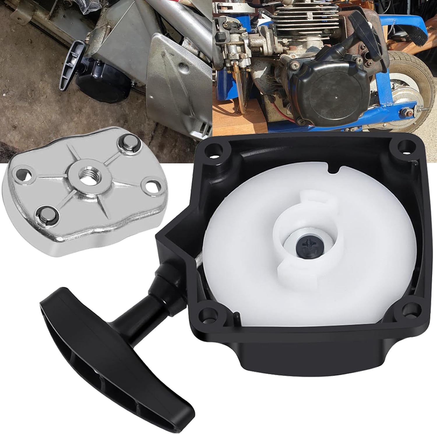 Podoy Recoil Pull Starter with Claw Pawl Cog for 33cc-50cc Small Engines | Compatible with 33cc 43cc 47cc 49cc 50cc Pocket Bike Dirt Bike Scooter