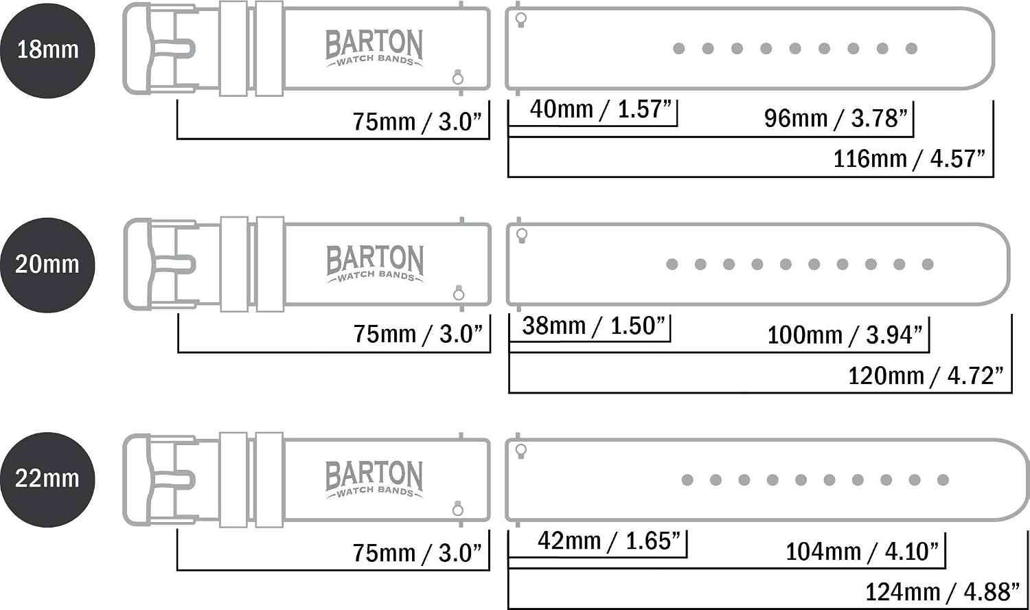 BARTON Canvas Quick Release Watch Band Straps