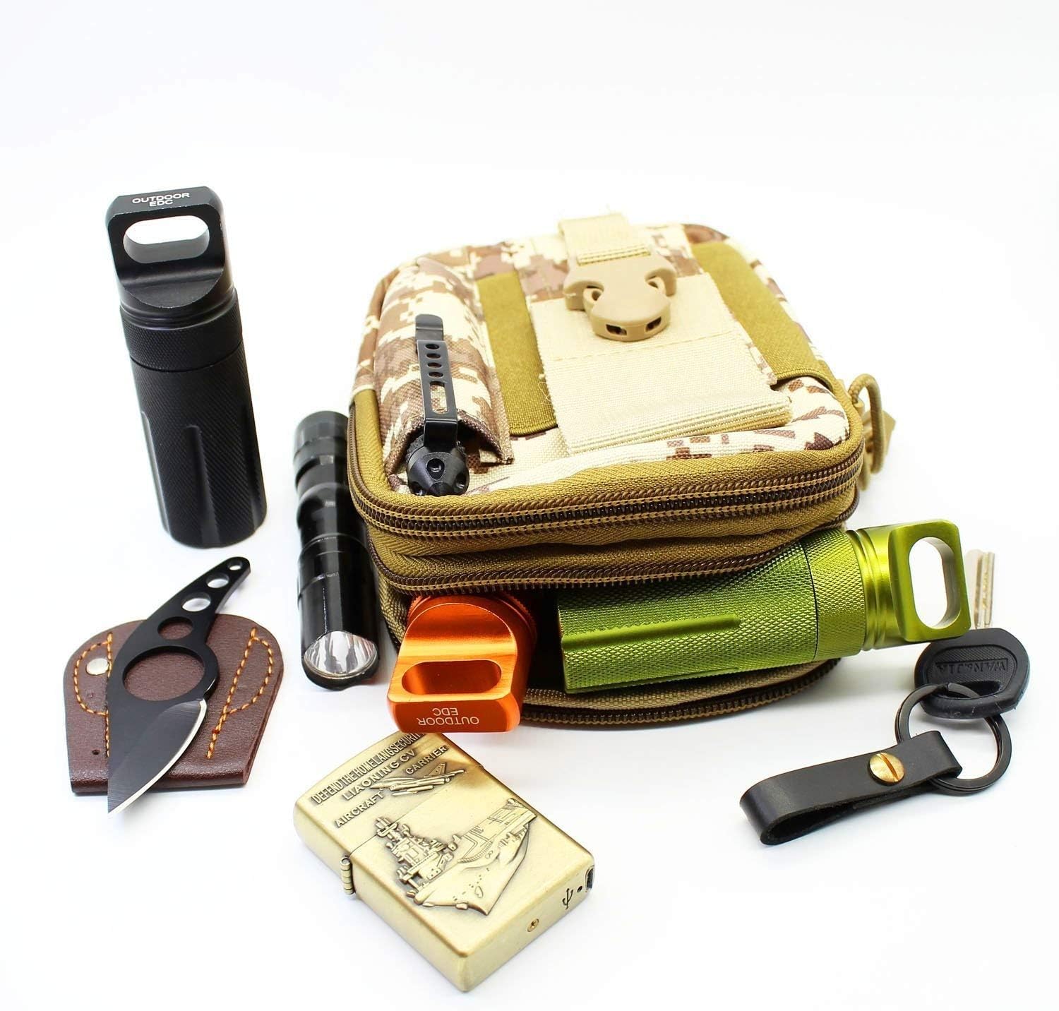 Ccanku C20 EDC Waterproof Case Military Level Survival Pill Match Case Box Container CNC Metal Seal Bottle Camping Essentials Tool