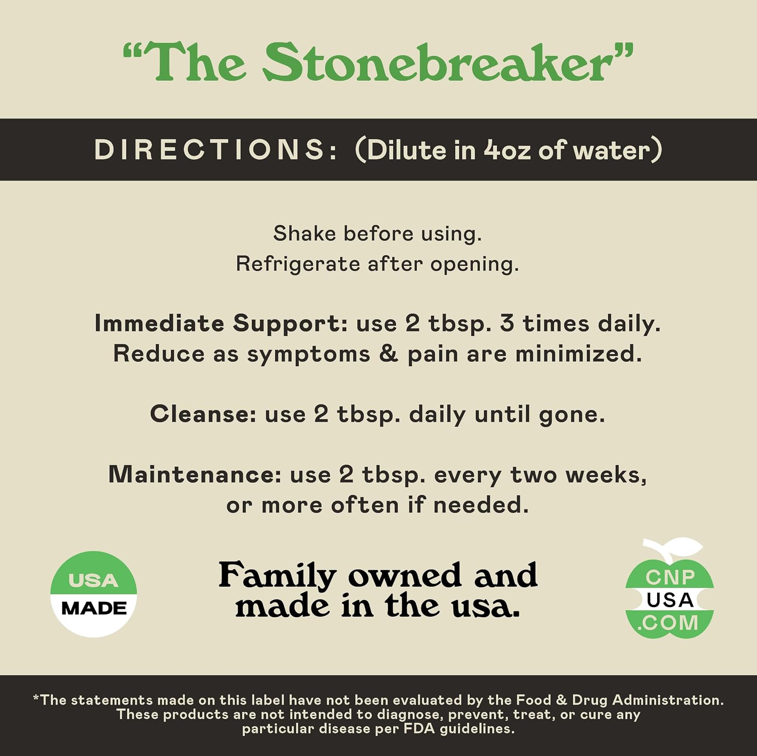 CNP | Chanca Piedra Organic Tincture 16oz - Stone Breaker, Kidney Support | Organic chanca piedra liquid extract for kidney cleanse support, stone breaker routines, alcohol free tincture made in USA