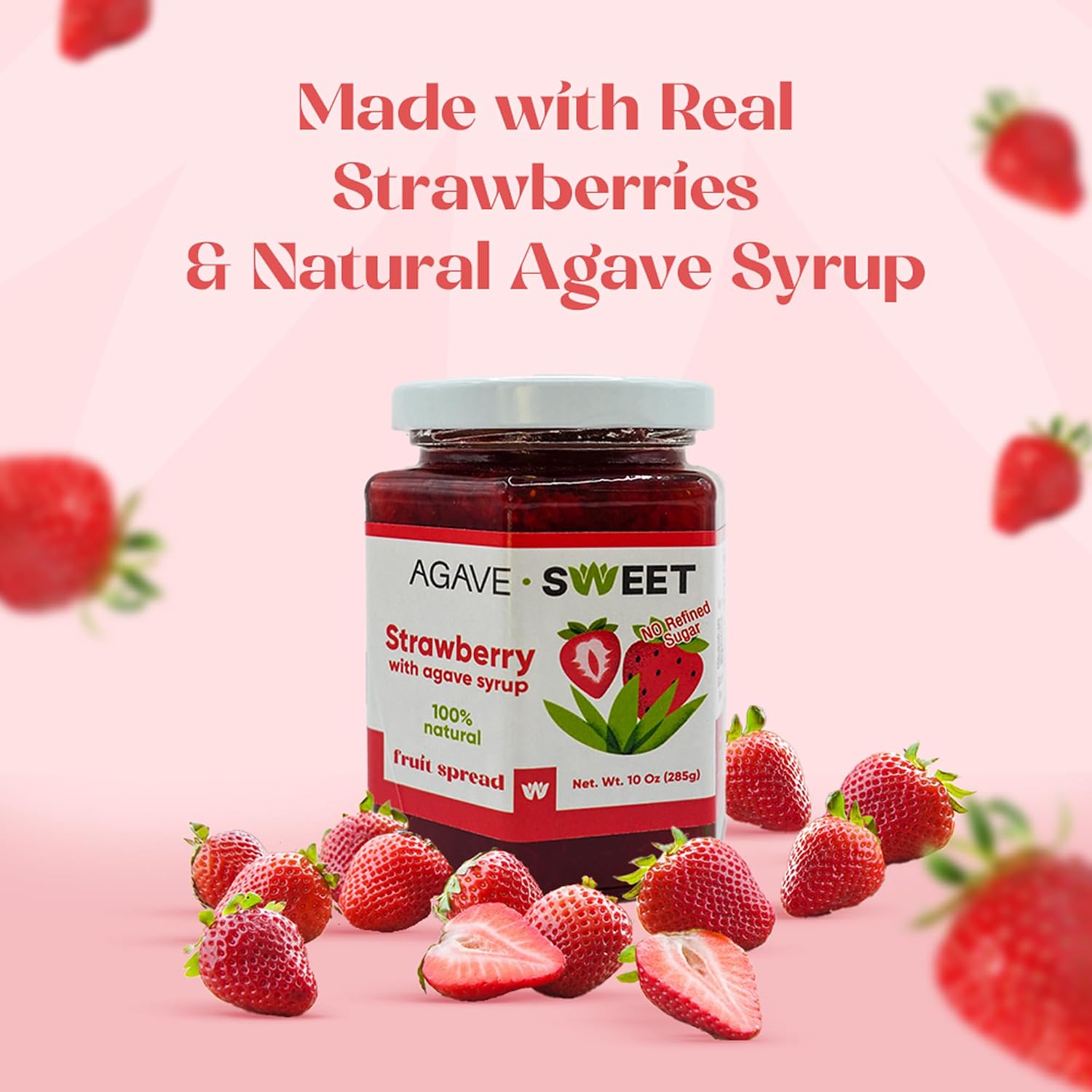 Agave Sweet Mango Fruit Spread with Agave Syrup No Sugar Fruit Spread 10 oz