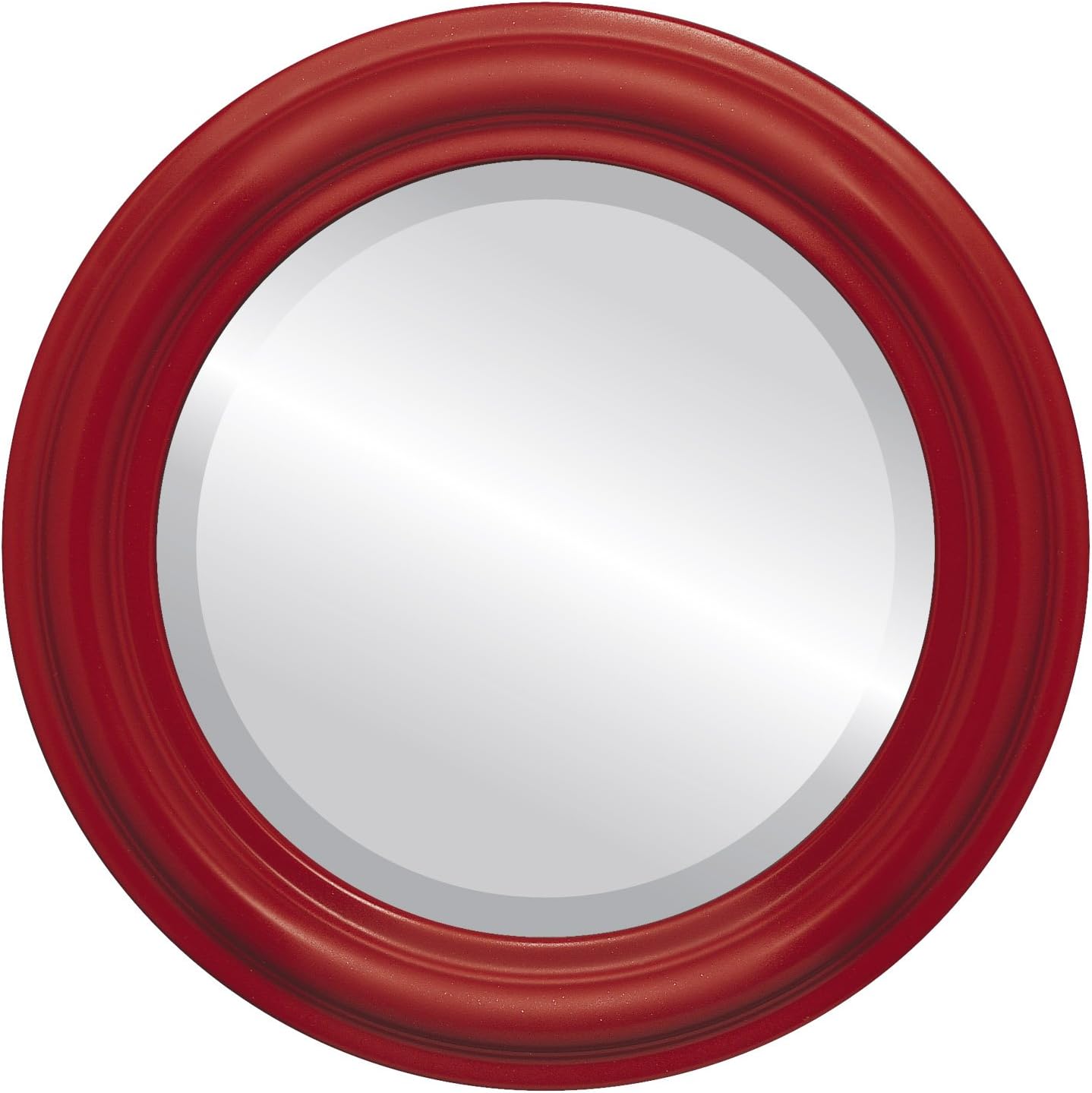 OVALCREST Round Beveled Wall Mirror for Home Decor - Philadelphia Style - Rubbed Bronze - 22x22 Outside Dimensions