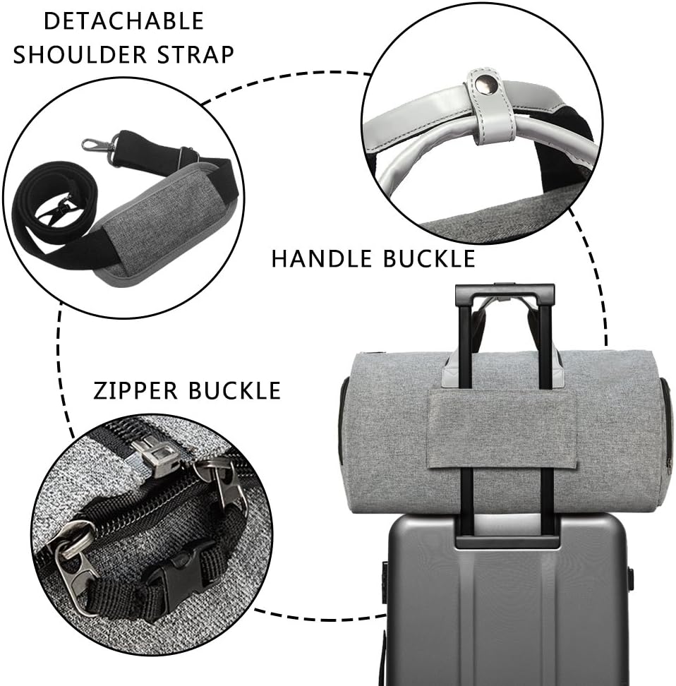 Garment Bags for Travel, 45L Carry on Convertible Garment Duffle bag
