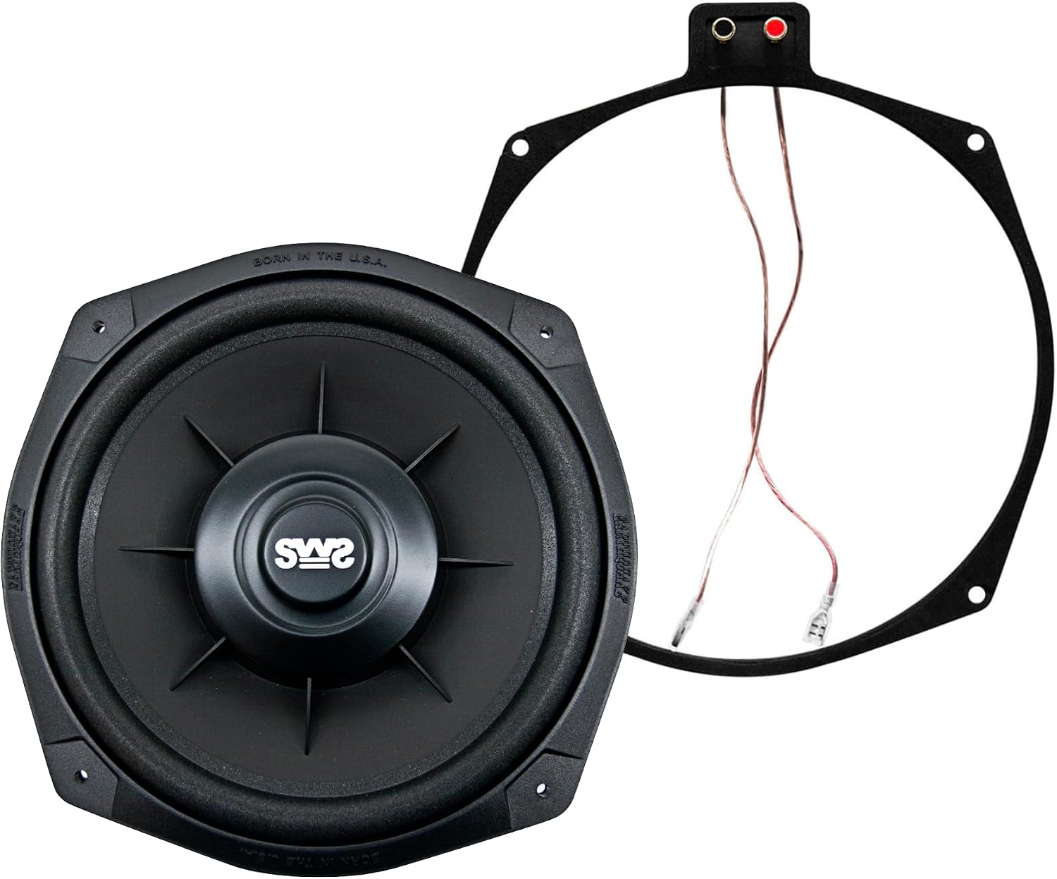 Earthquake Sound i82SWS 8-inch Shallow Woofer System Under-the-Seat Subwoofers with Gaskets, 2-Ohm (Pair)
