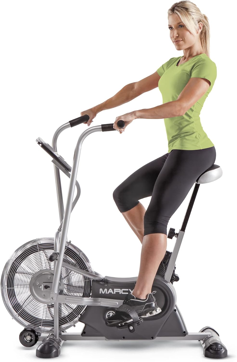 Marcy Air-Resistance Exercise Fan Bike With Dual Action Handlebars