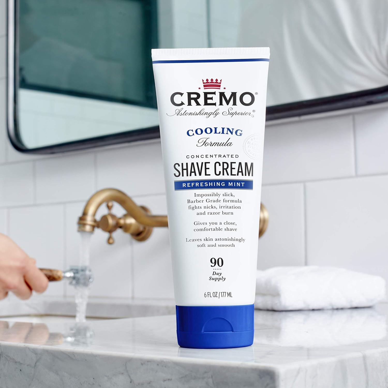 Cremo Original Shave Cream, Astonishingly Superior Ultra-Slick Shaving Cream for Men, Fights Nicks, Cuts and Razor Burn, 6 Fl Oz