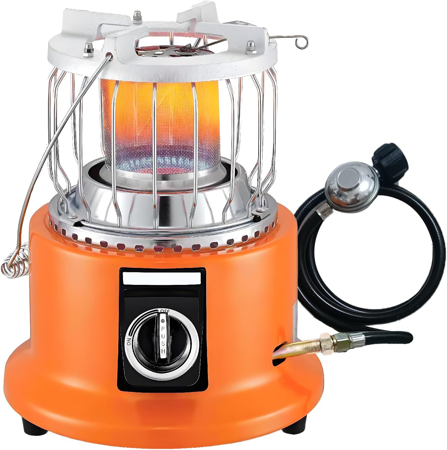 2-in-1 Propane Heater and Stove, Portable Heater with 6FT Regulating Valve, Dual Function Indoor Safe for Ice Fishing, Tent Camping, Tailgating