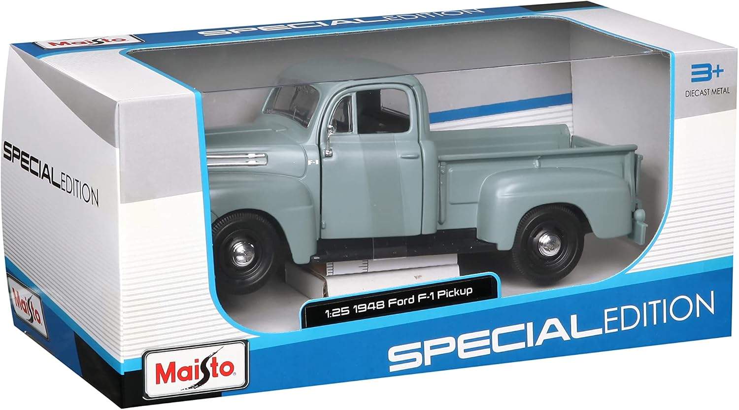 1948 Ford F-1 Pickup Truck - Gray (Special Edition) Diecast 1:25 Scale Model - Maisto