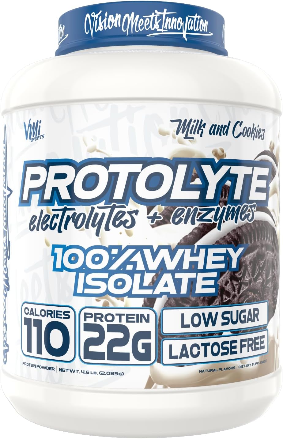 VMI Sports | ProtoLyte Whey Isolate Protein Powder | Low Calorie Whey for Weight Loss and Muscle Gain | Digestive Enzymes | Non-GMO (1.6 lb, Chocolate Fudge Cookie) | Premium whey isolate protein powder for smooth mixing in shakes smoothies and convenien…